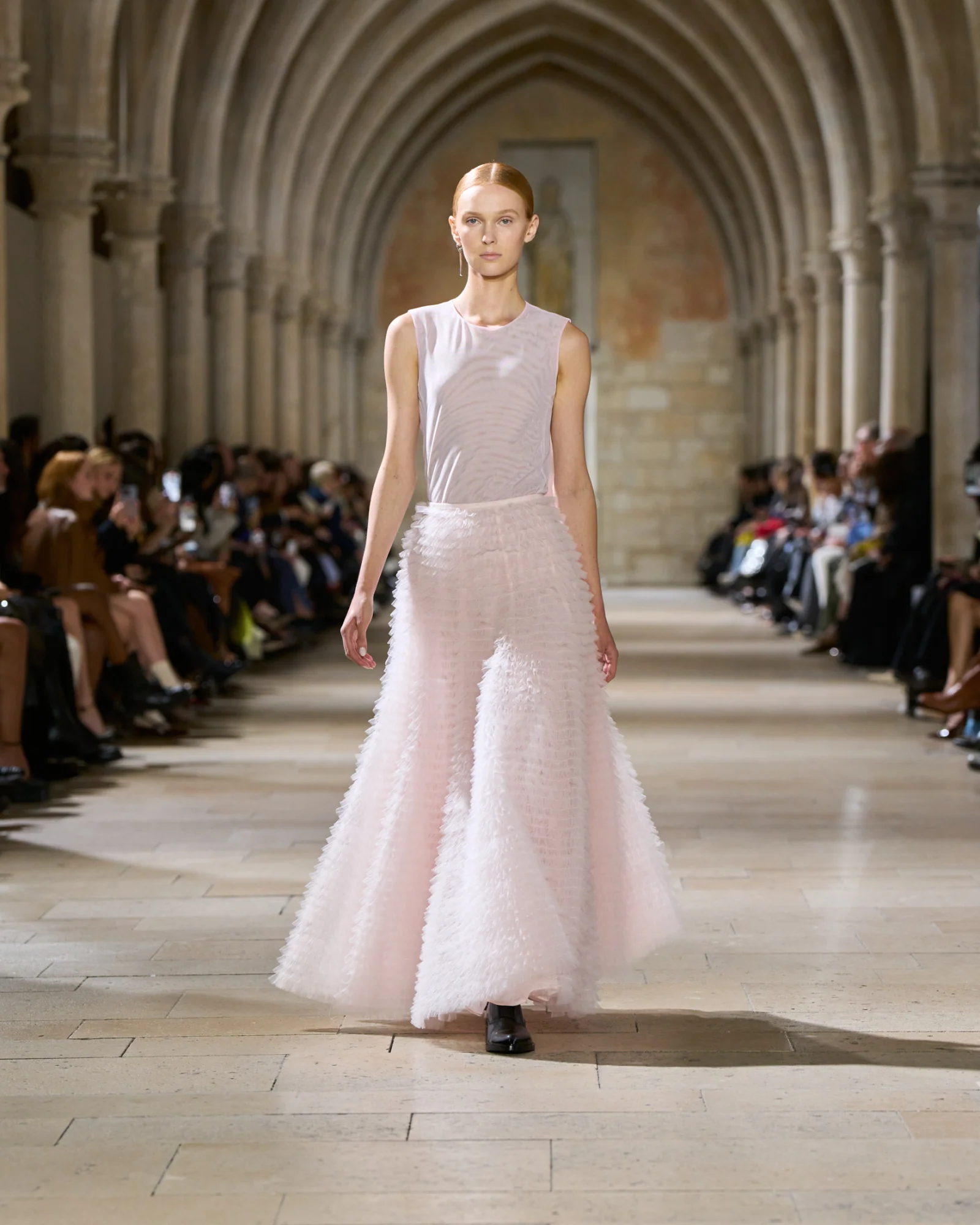 Ruched Tulle Maxi Skirt - Image 2
