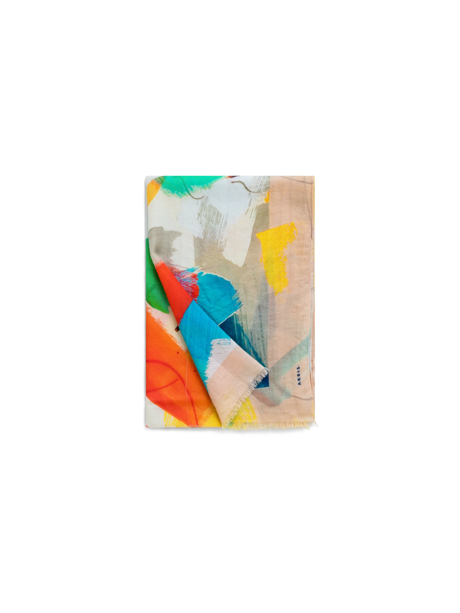 Cashmere Silk Scarf with Stroke on Paper Print - Image 3