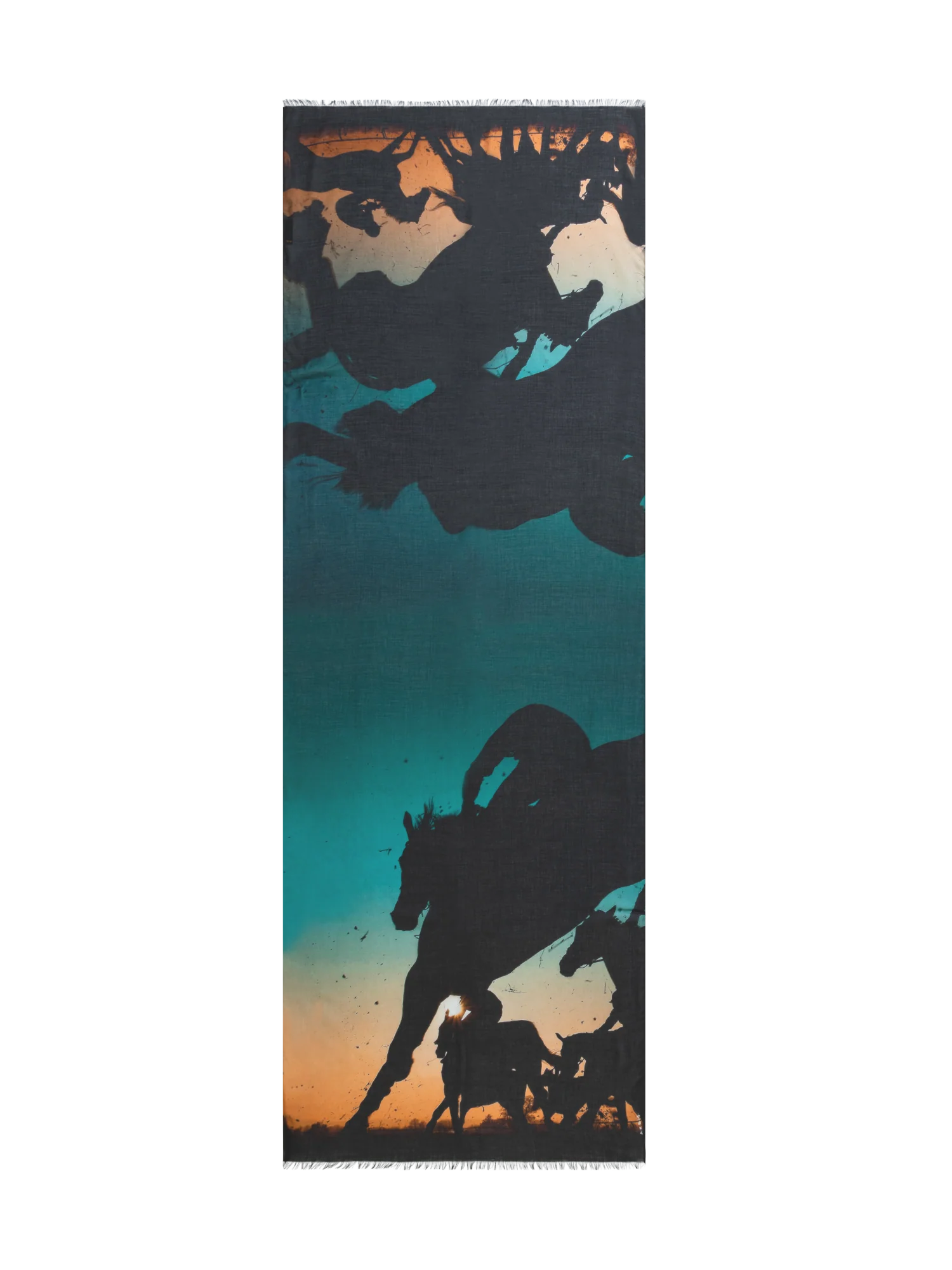 Scarf Cashmere Silk Turf Print