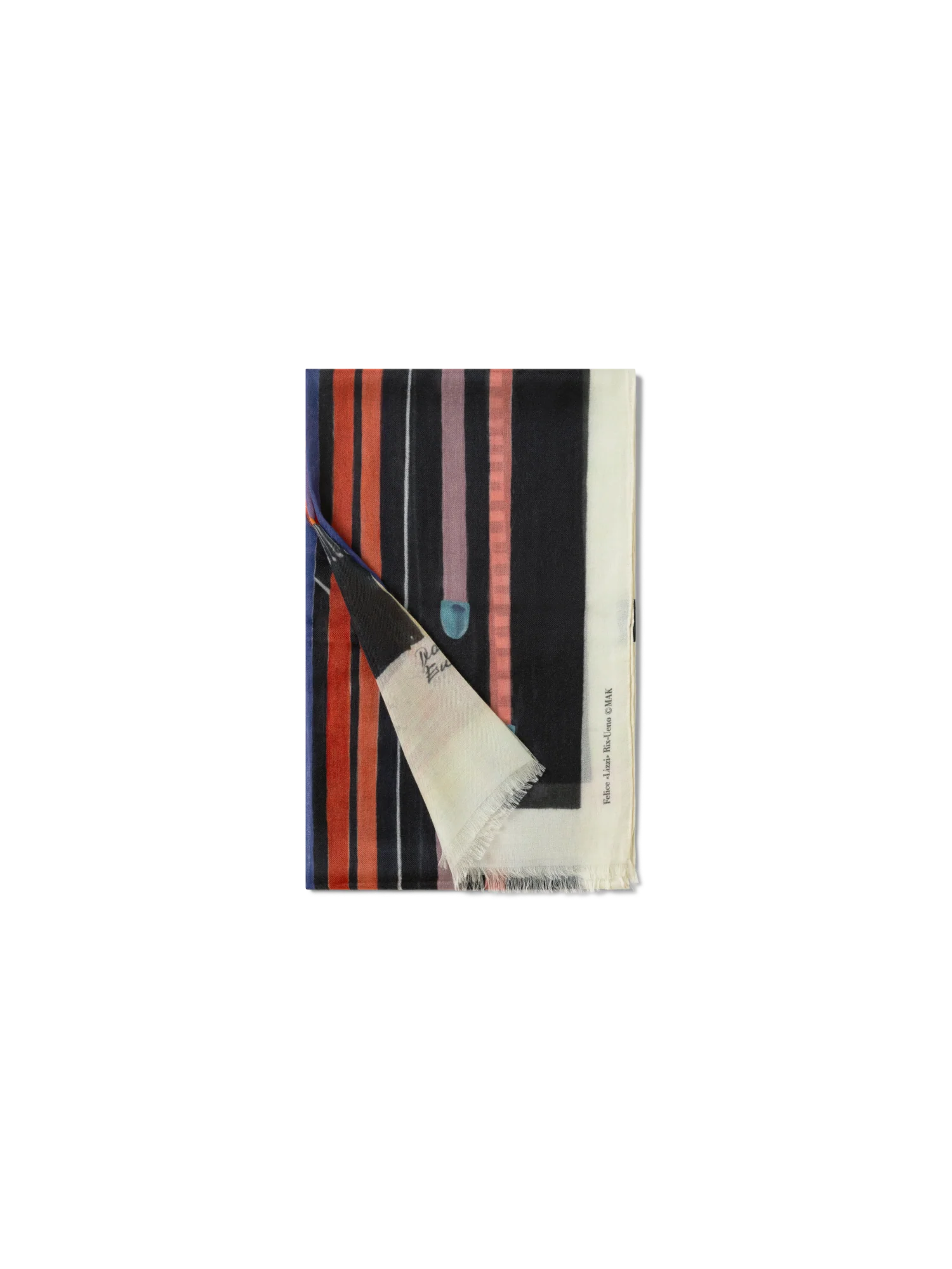 Cashmere Scarf with Fuchsie Print - Image 4