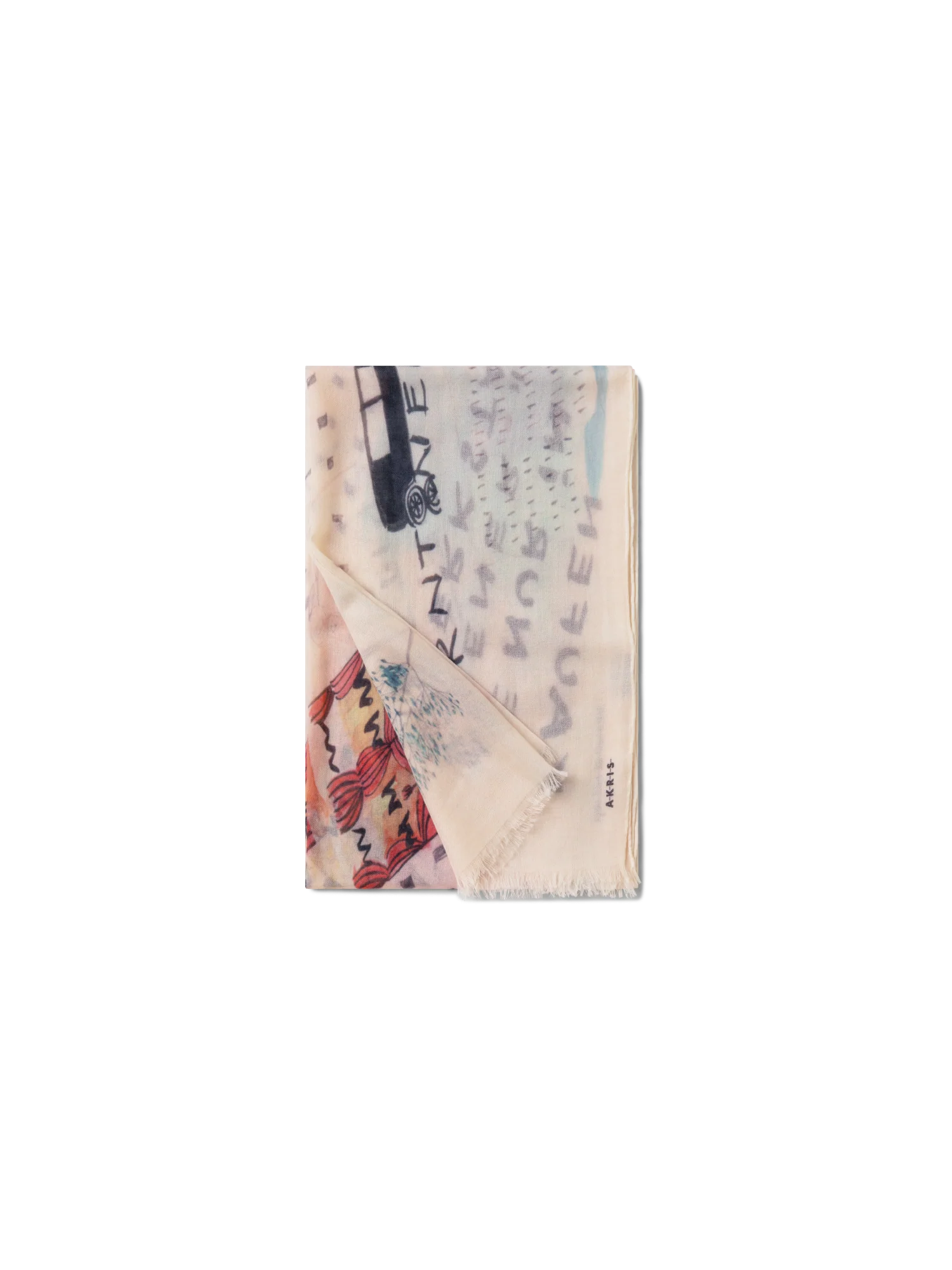 Cashmere Scarf with "Kärntner Strasse 42" Print - Image 3
