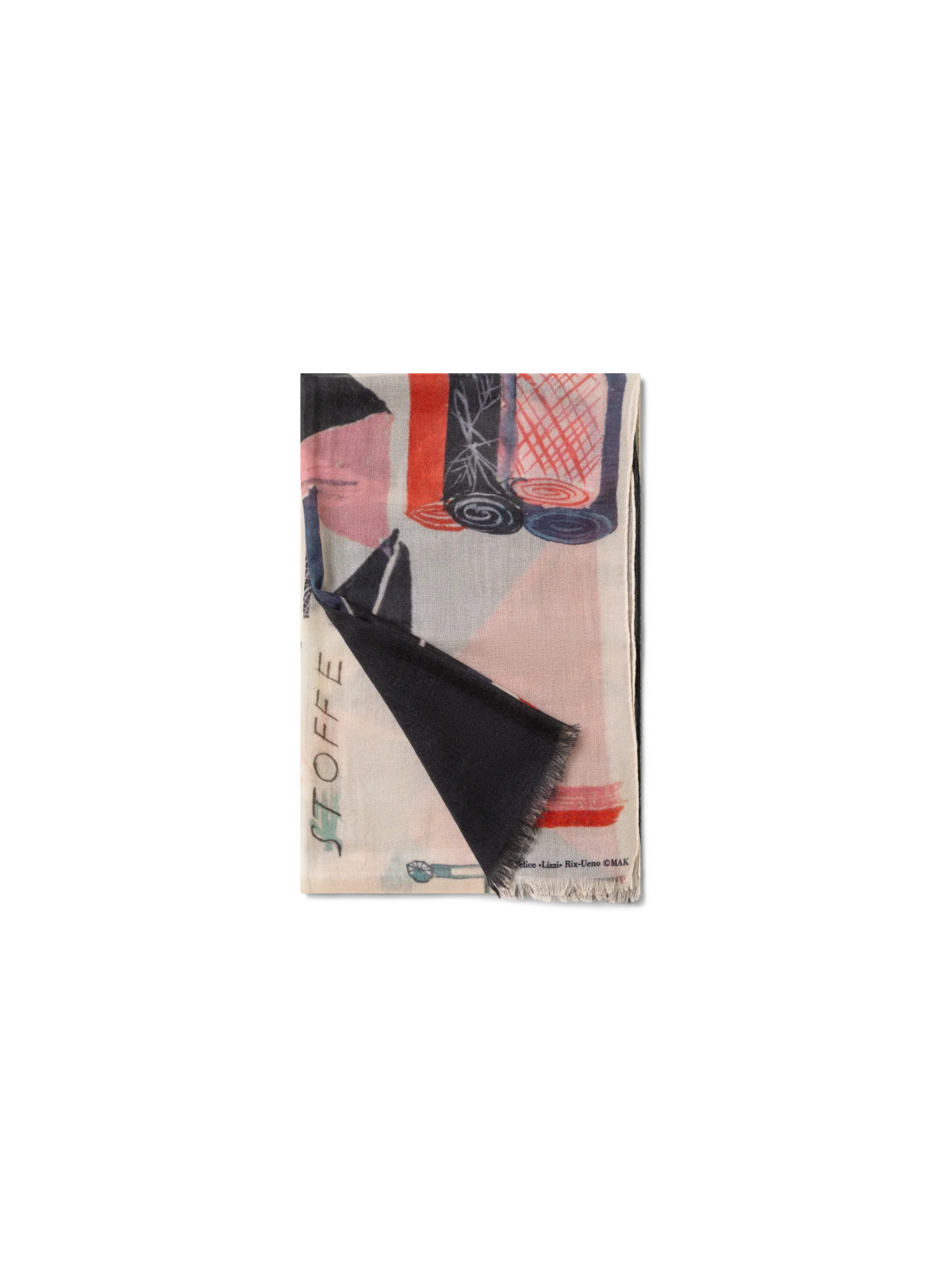 Cashmere Scarf with "Kaufen Sie Nur" Print - Image 4