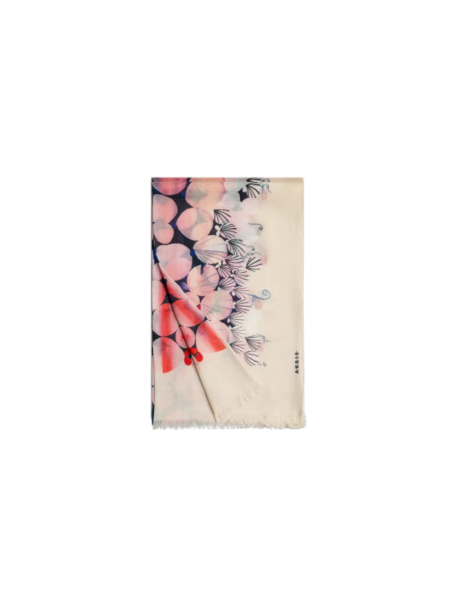 Cashmere Scarf with Silver Dollars Print - Image 4