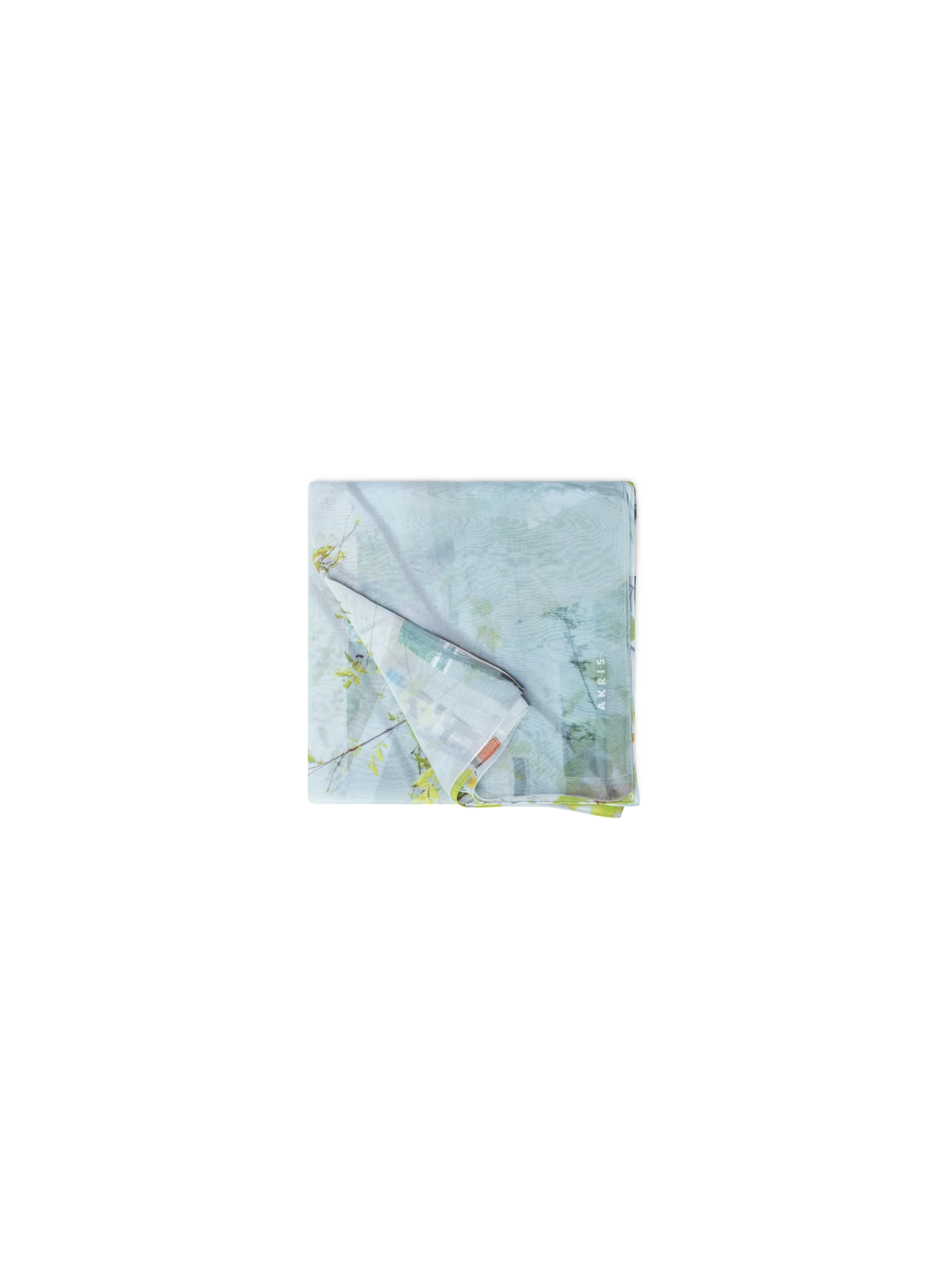 Cotton Silk Scarf with House N Trees Print - Image 3