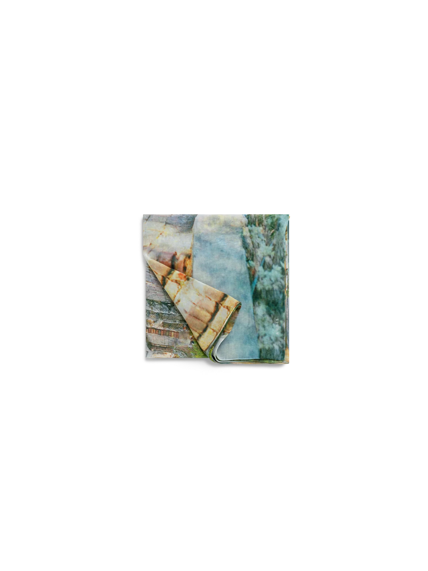 Scarf in Cotton and Silk with Via Krupp Print - Image 3