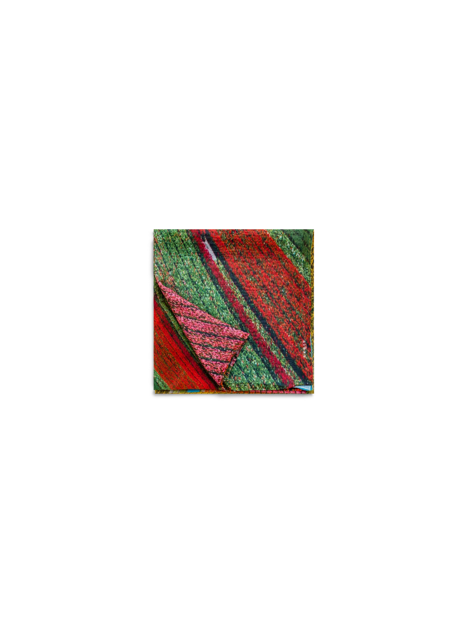 Scarf in Cotton and Silk with Wind Turbin Print - Image 3