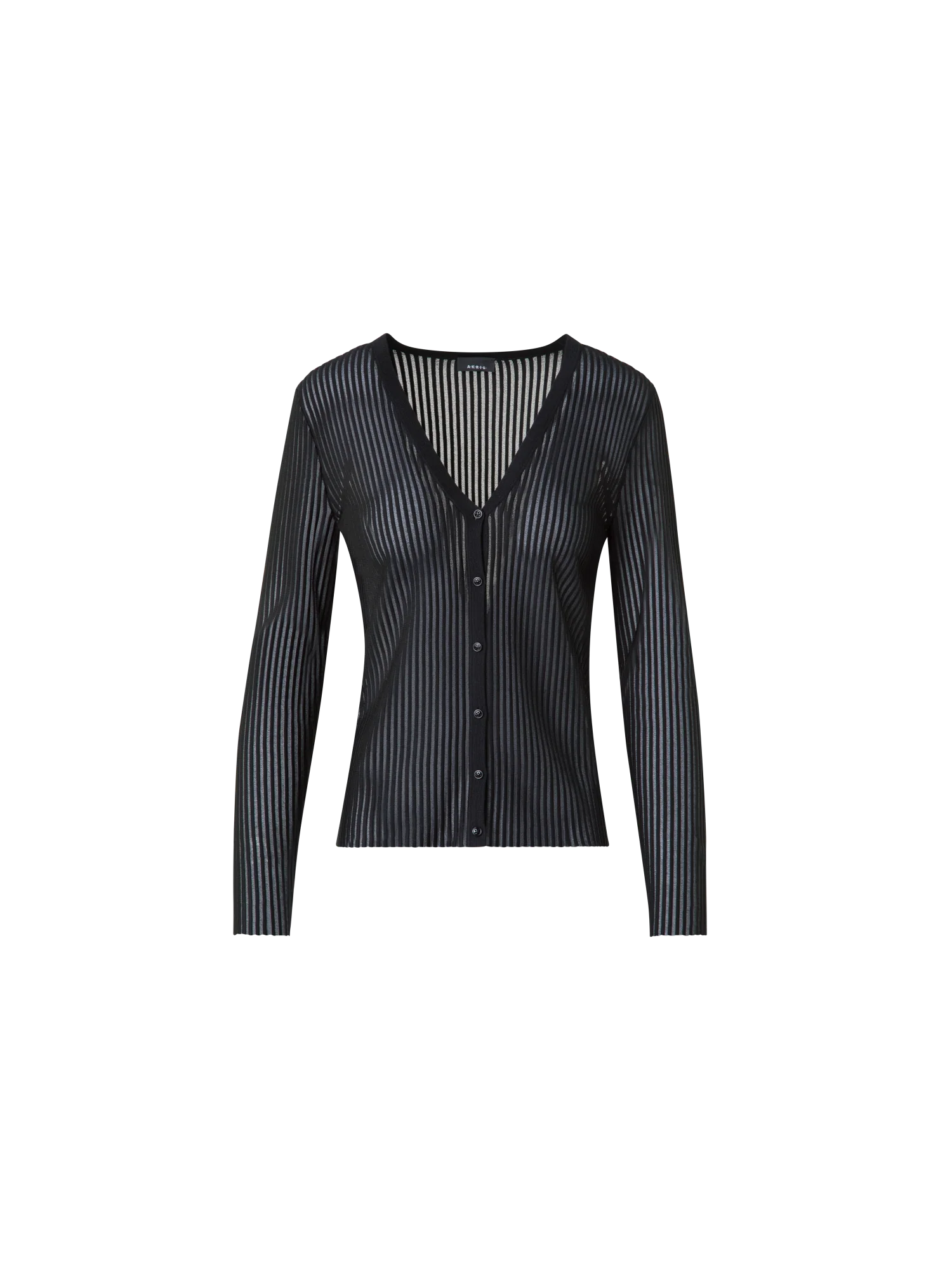 Semi-Sheer Cardigan in Silk Cotton Knit