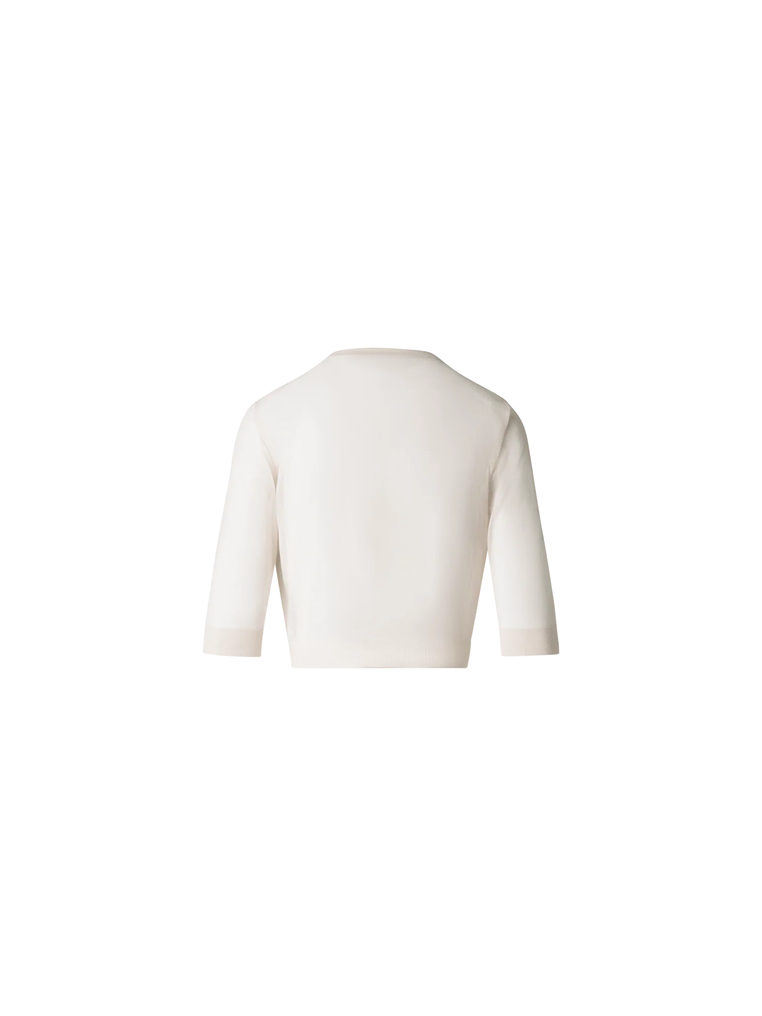 Semi-Sheer Short Knit Cardigan - Image 3