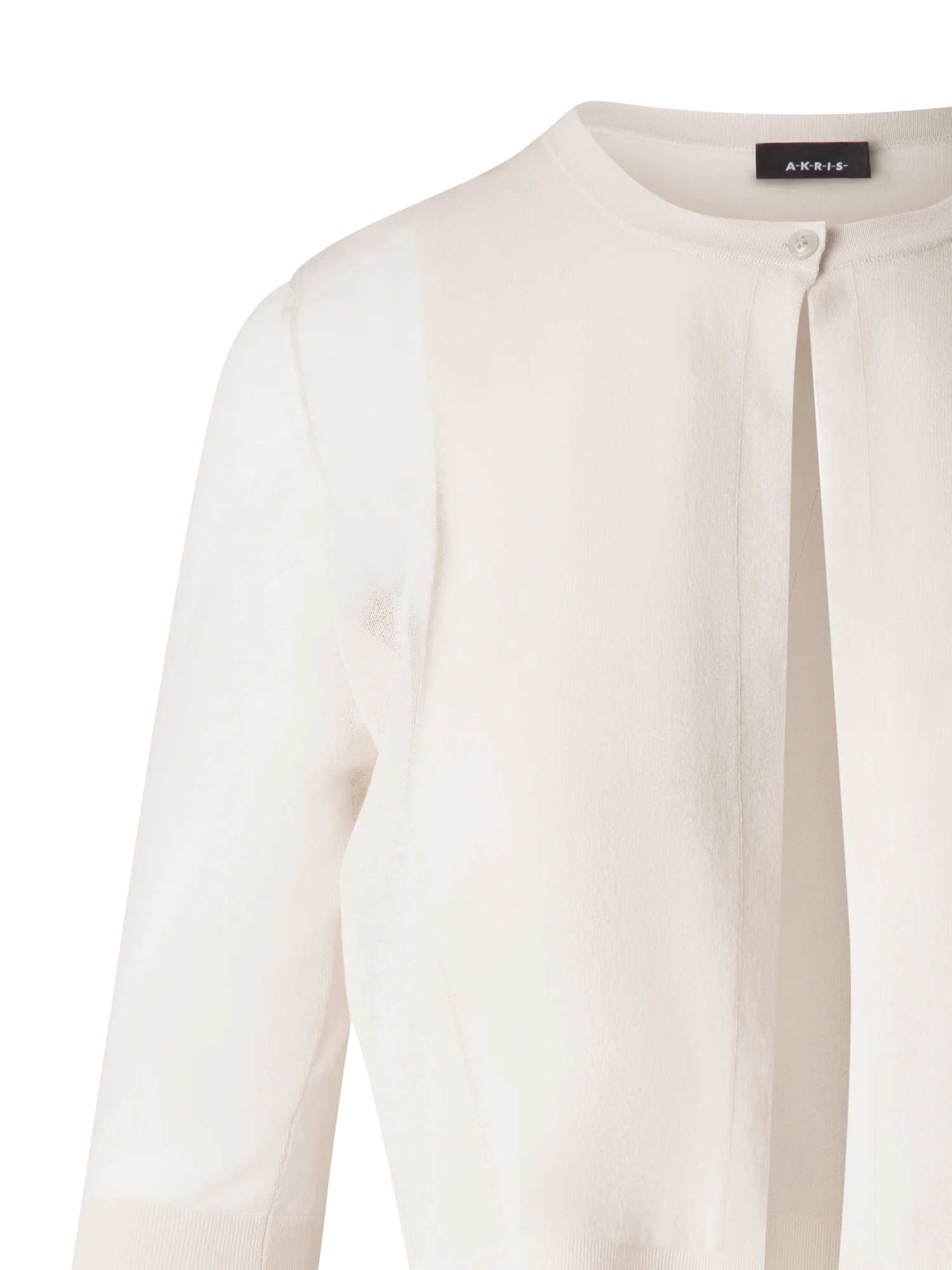 Semi-Sheer Short Knit Cardigan - Image 4