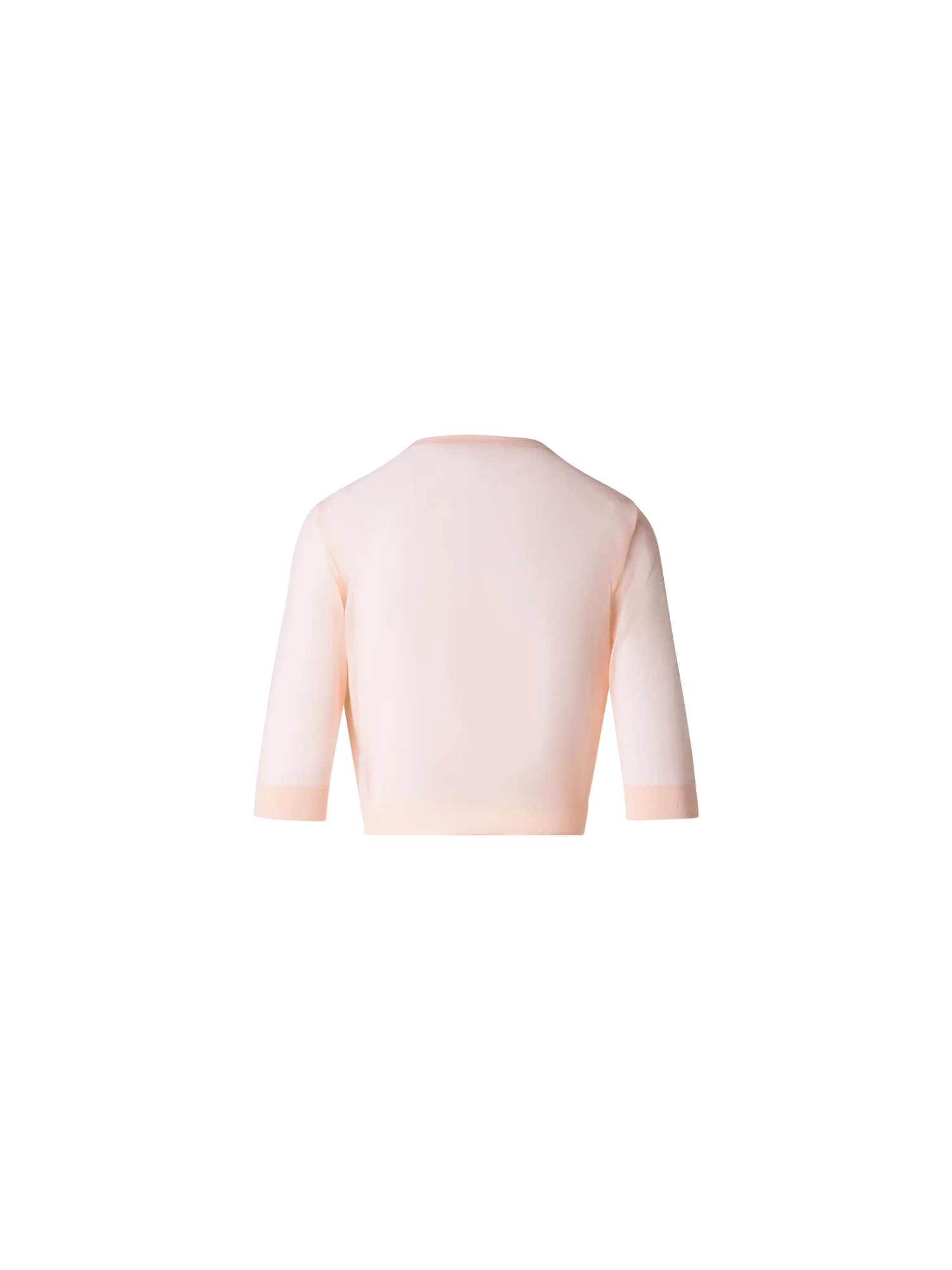 Semi-Sheer Short Knit Cardigan - Image 3