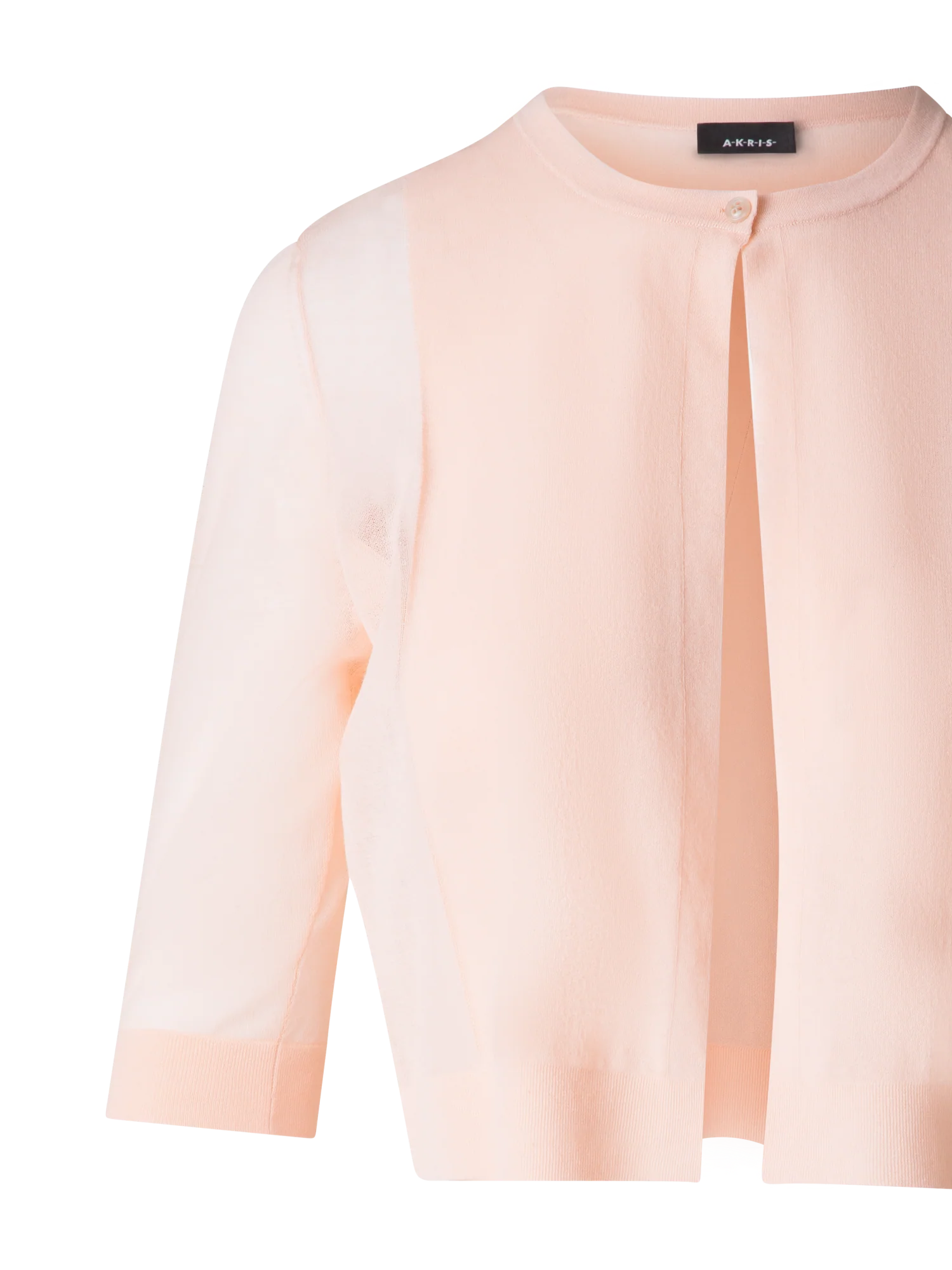 Semi-Sheer Short Knit Cardigan - Image 4