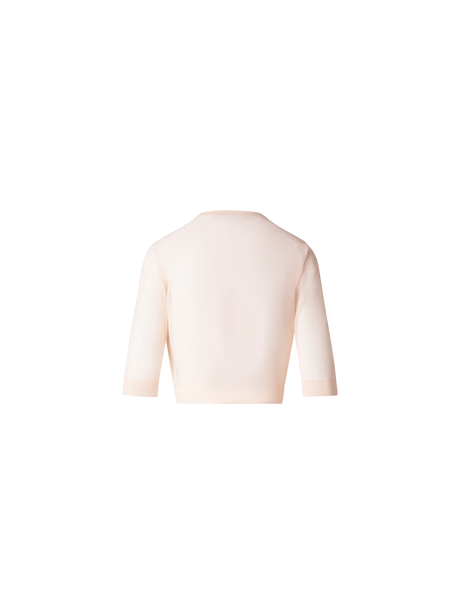 Semi-Sheer Short Knit Cardigan - Image 3