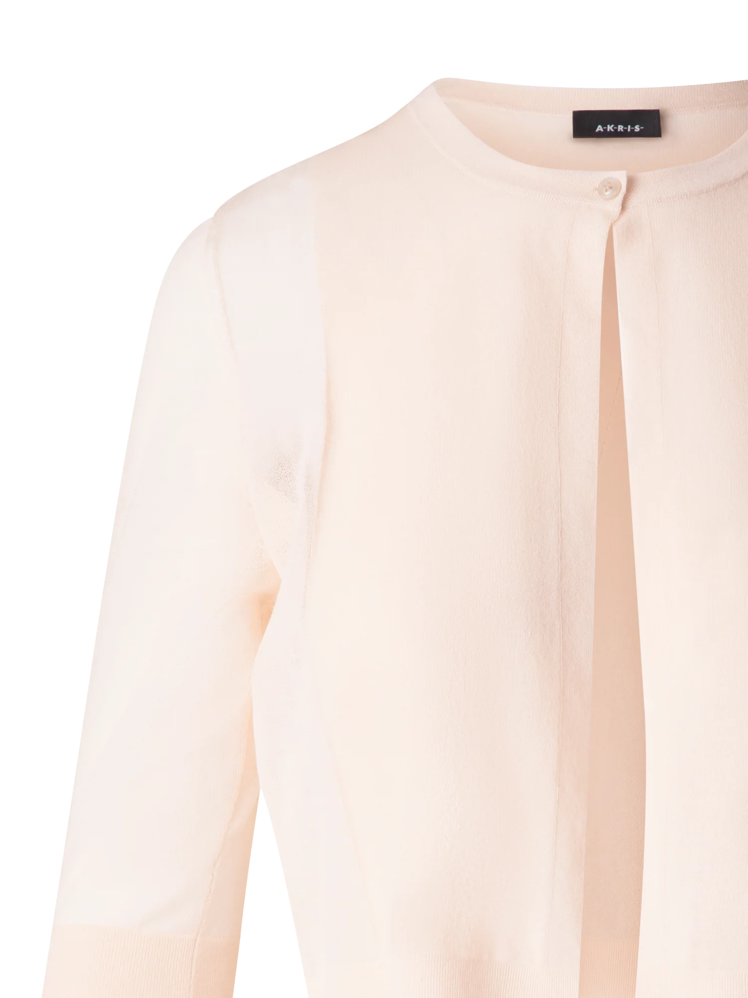Semi-Sheer Short Knit Cardigan - Image 4