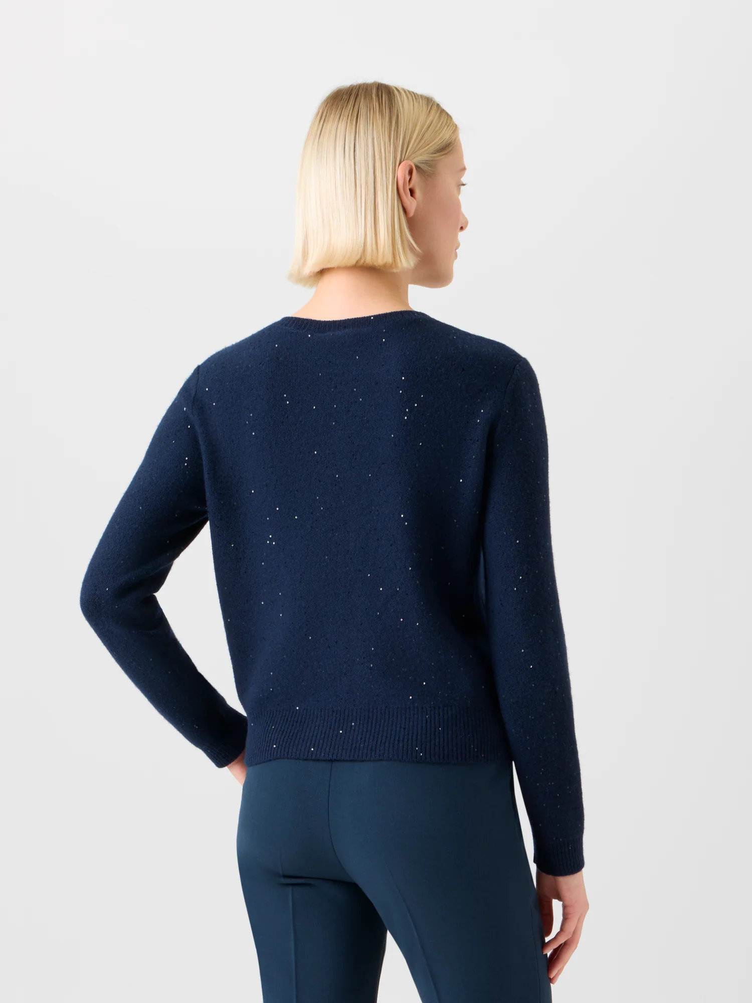 Sequin Wool Cashmere Knit Cardigan - Image 6