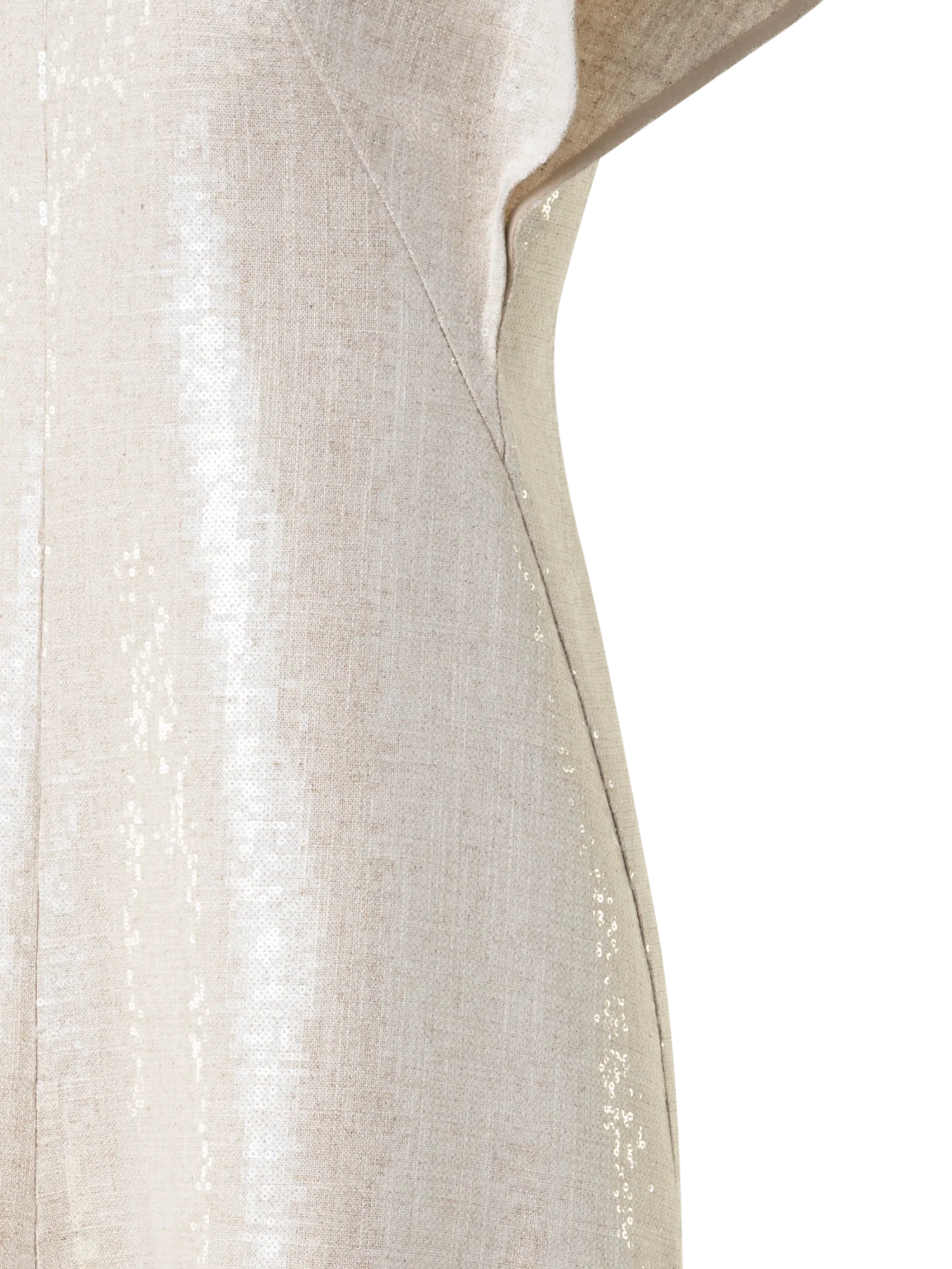 Sequined Midi Gown in Linen Blend - Image 3
