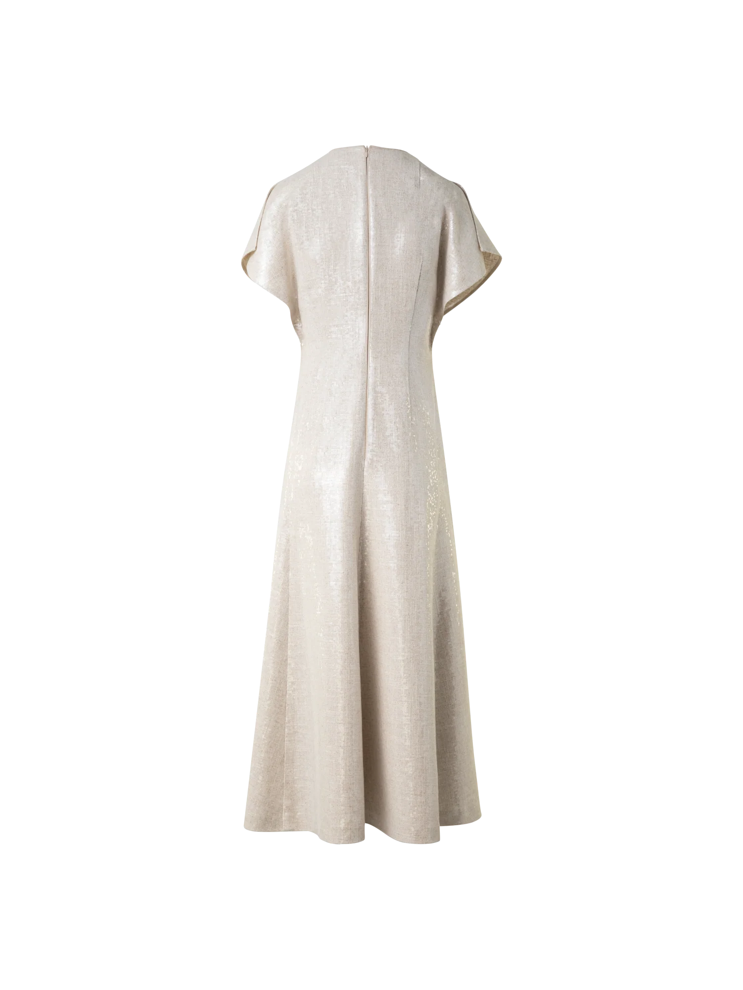 Sequined Midi Gown in Linen Blend - Image 4