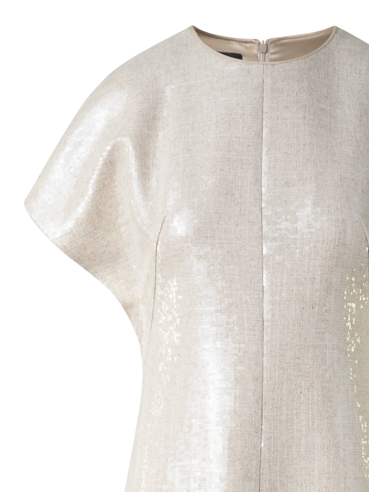 Sequined Midi Gown in Linen Blend - Image 5