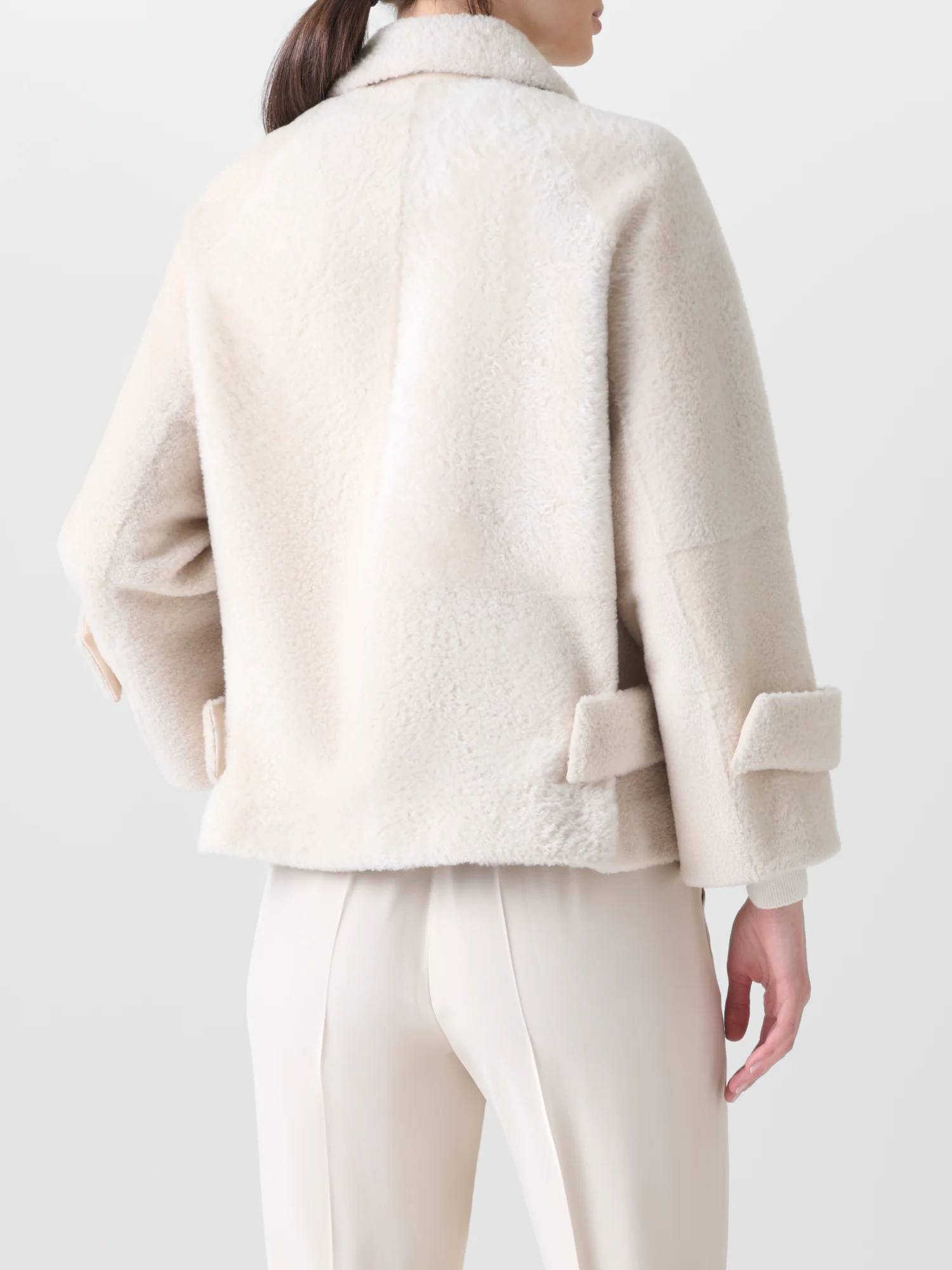 Shearling Jacket in A-Line - Image 5