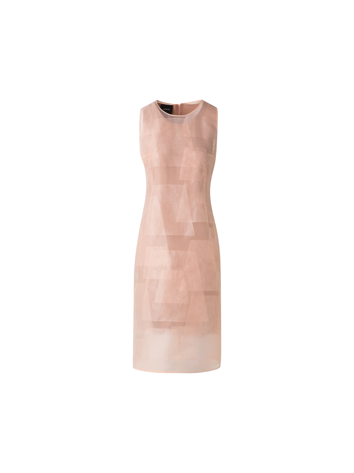 Sheath Dress in Sheer Trapezoid Organza Layers