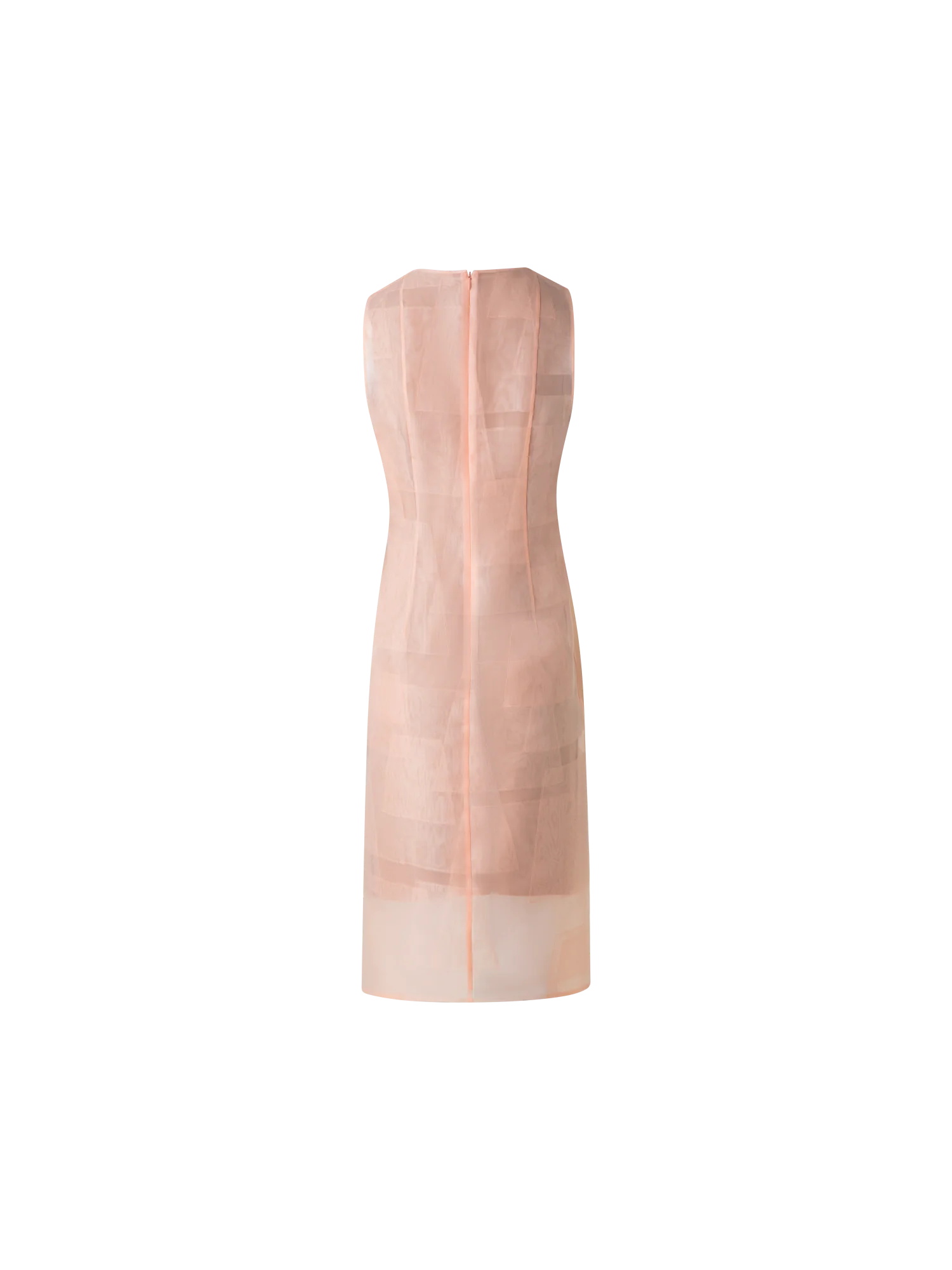 Sheath Dress in Sheer Trapezoid Organza Layers - Image 3