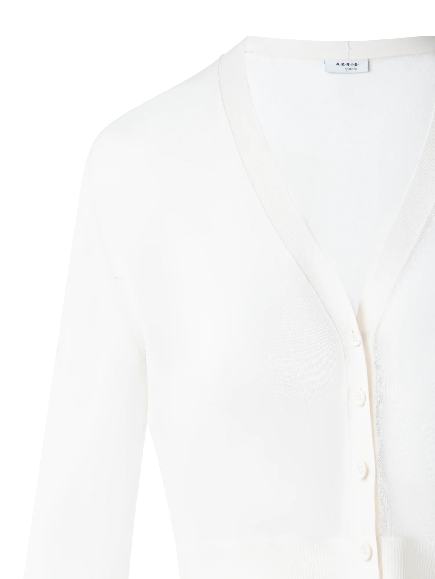 Sheer Cropped Knit Cardigan with Volume Sleeves - Image 5