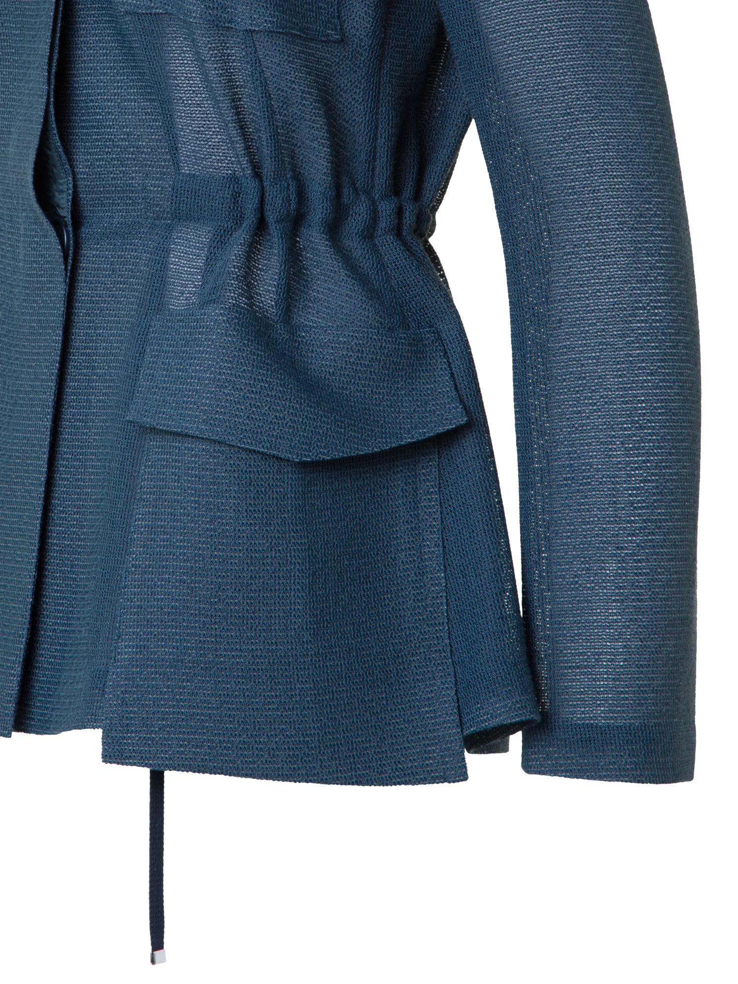 Sheer Safari Jacket in Open Weave Structure - Image 3