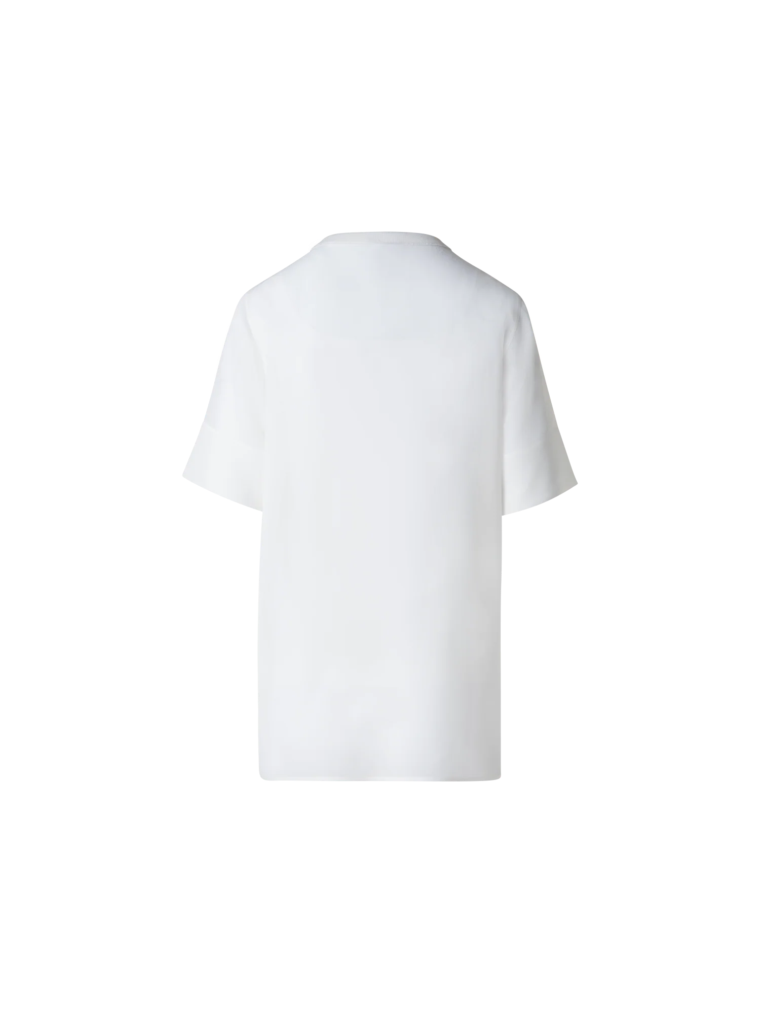 Sheer Short Sleeve Silk Blouse - Image 3