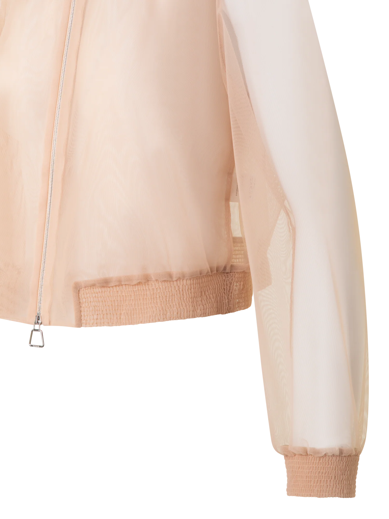 Sheer Tulle Bomber Jacket - Image 3