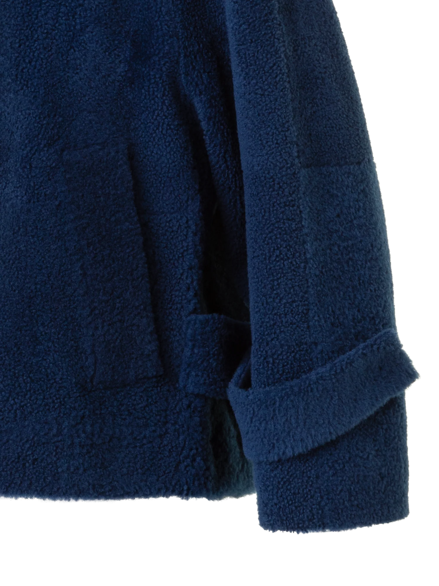 Short A-Line Shearling Jacket - Image 5