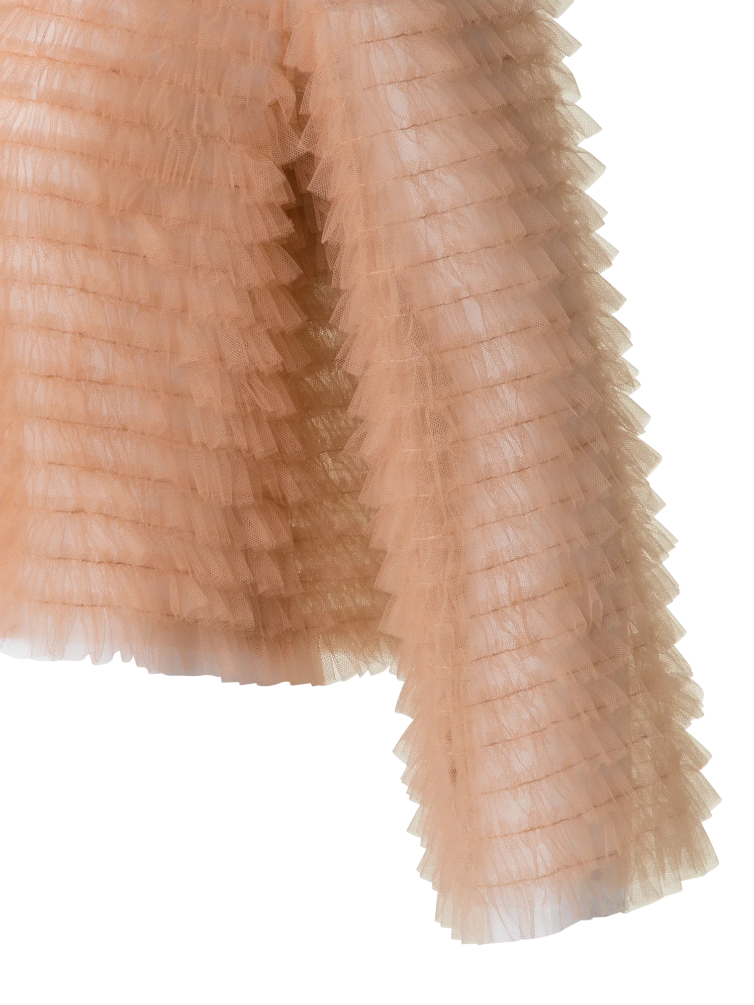Short Allover Ruched Tulle Jacket - Image 3