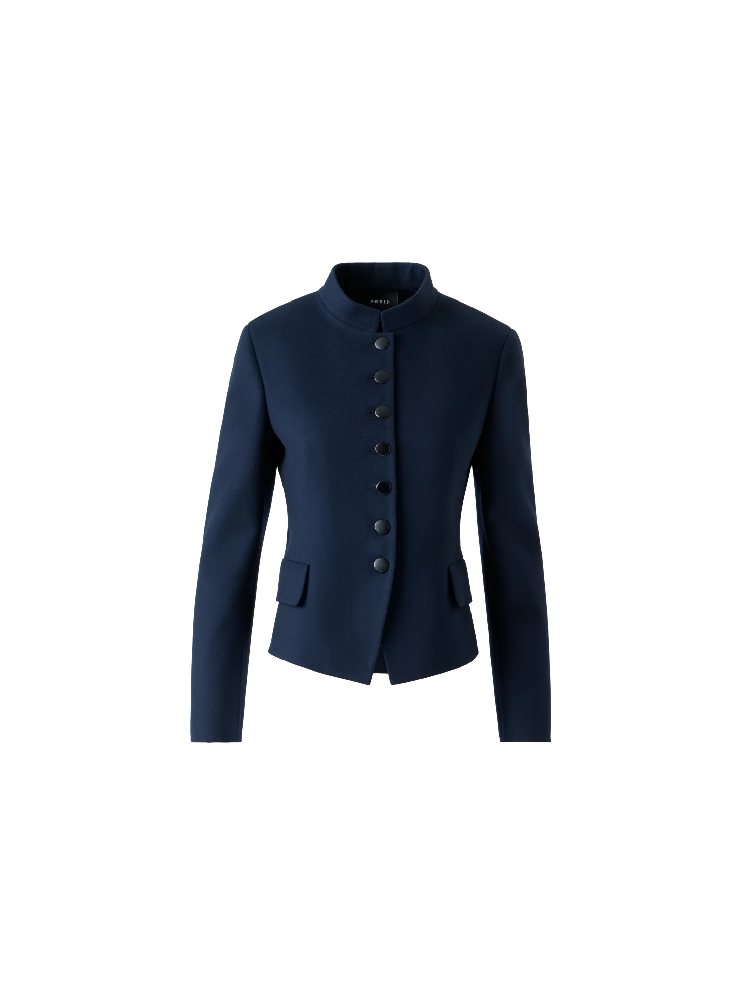 Short Fitted Wool Flannel Double-Face Jacket