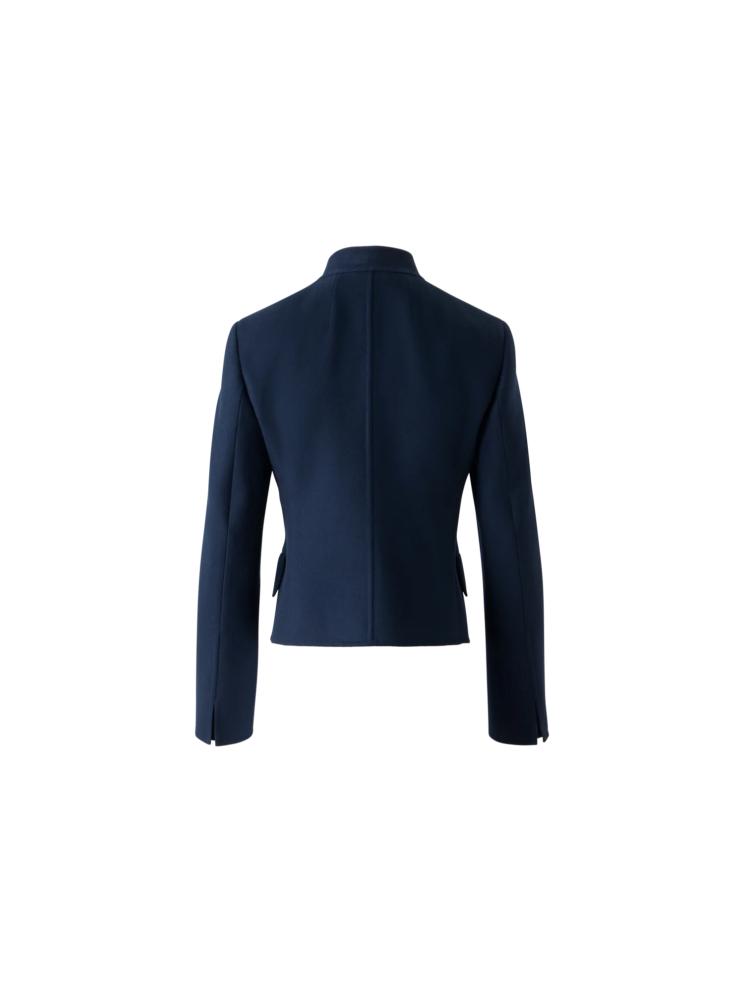 Short Fitted Wool Flannel Double-Face Jacket - Image 7