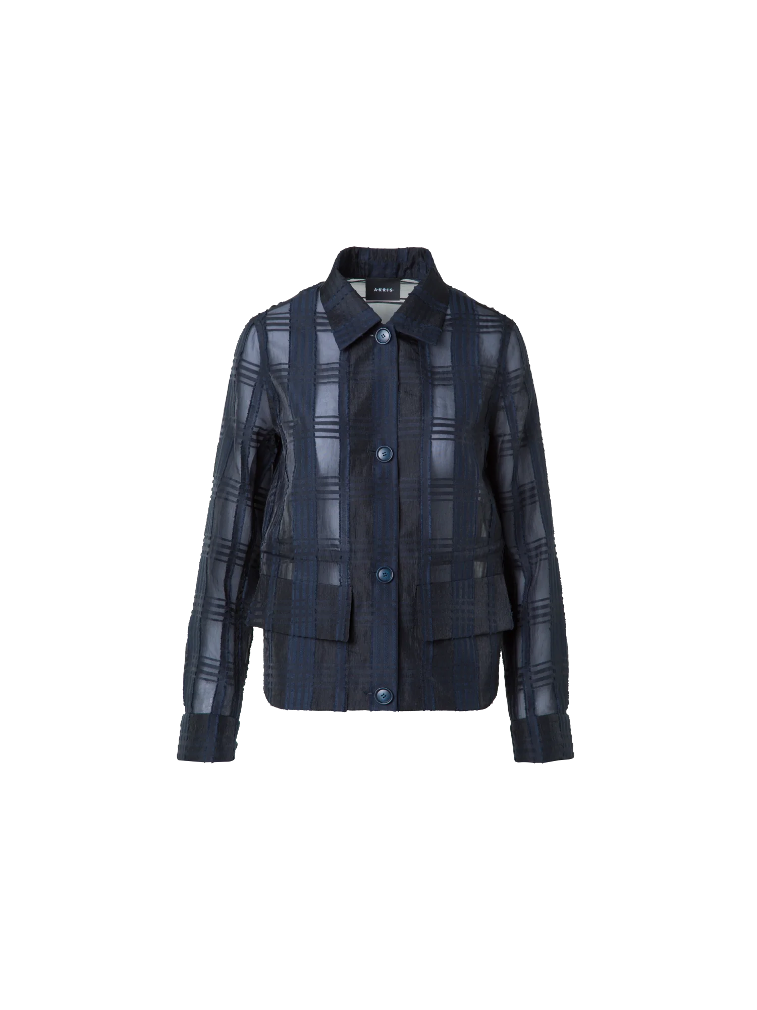 Short Jacket in Sheer Organdy Plaid