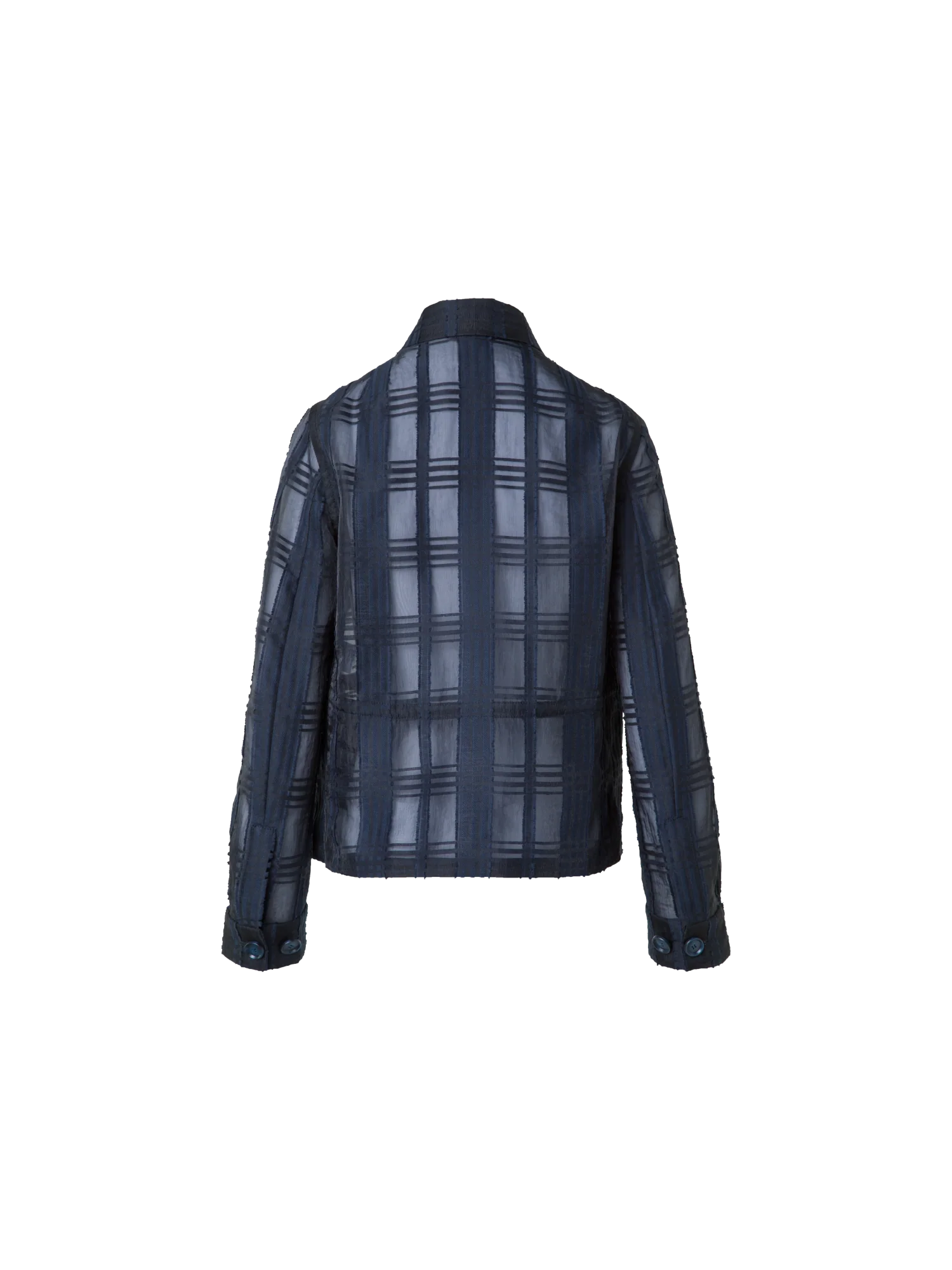 Short Jacket in Sheer Organdy Plaid - Image 4