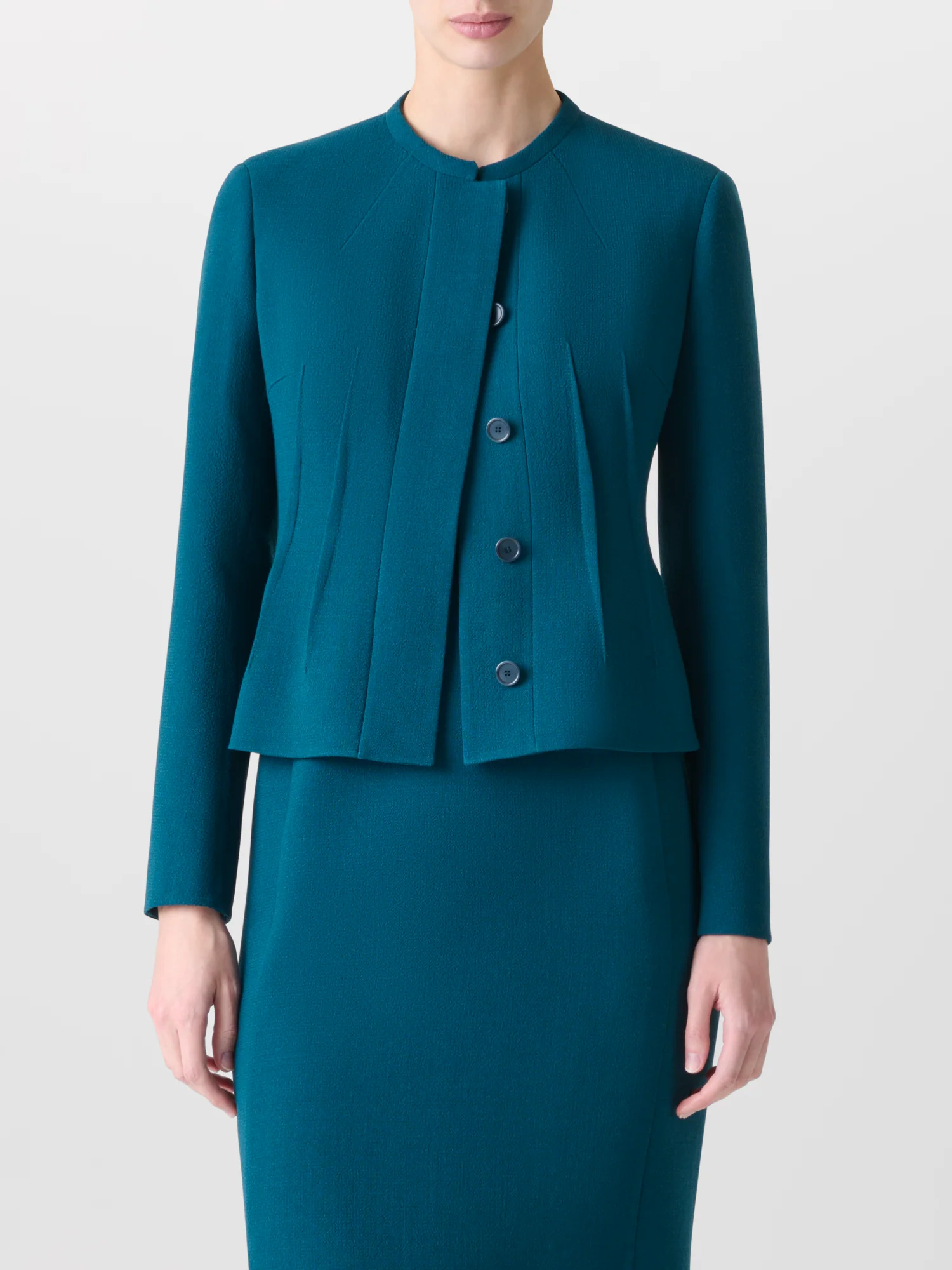 Short Jacket in Wool Crêpe Double-Face - Image 2