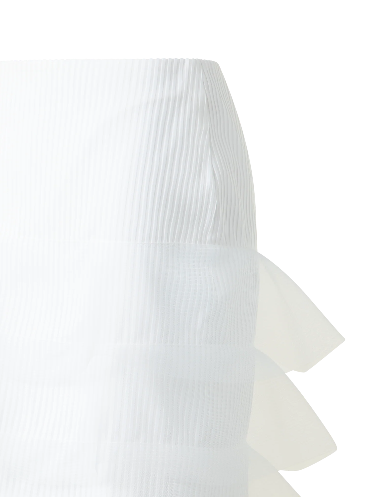 Short Pencil Skirt with Tulle Waves - Image 3