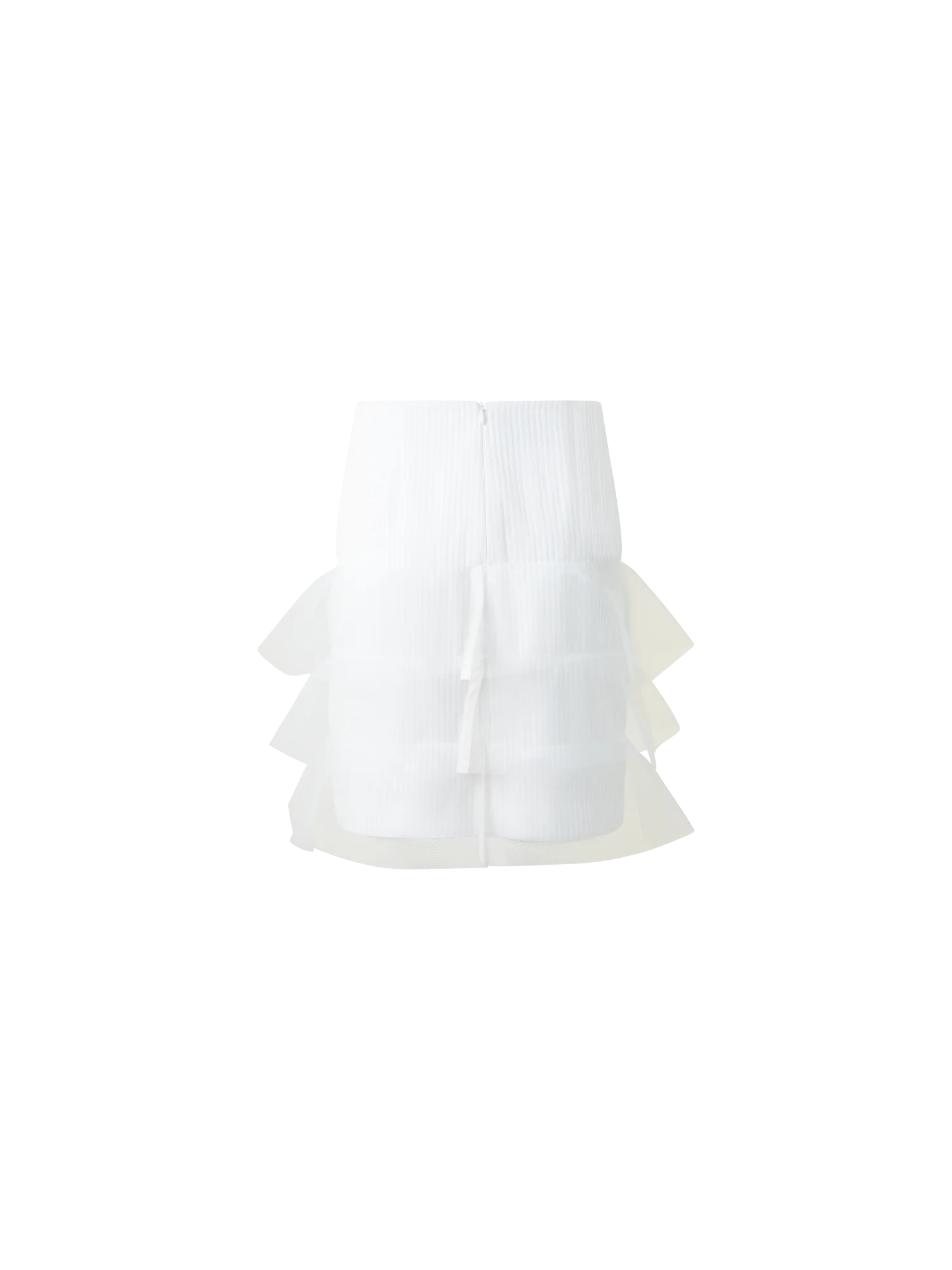 Short Pencil Skirt with Tulle Waves - Image 4