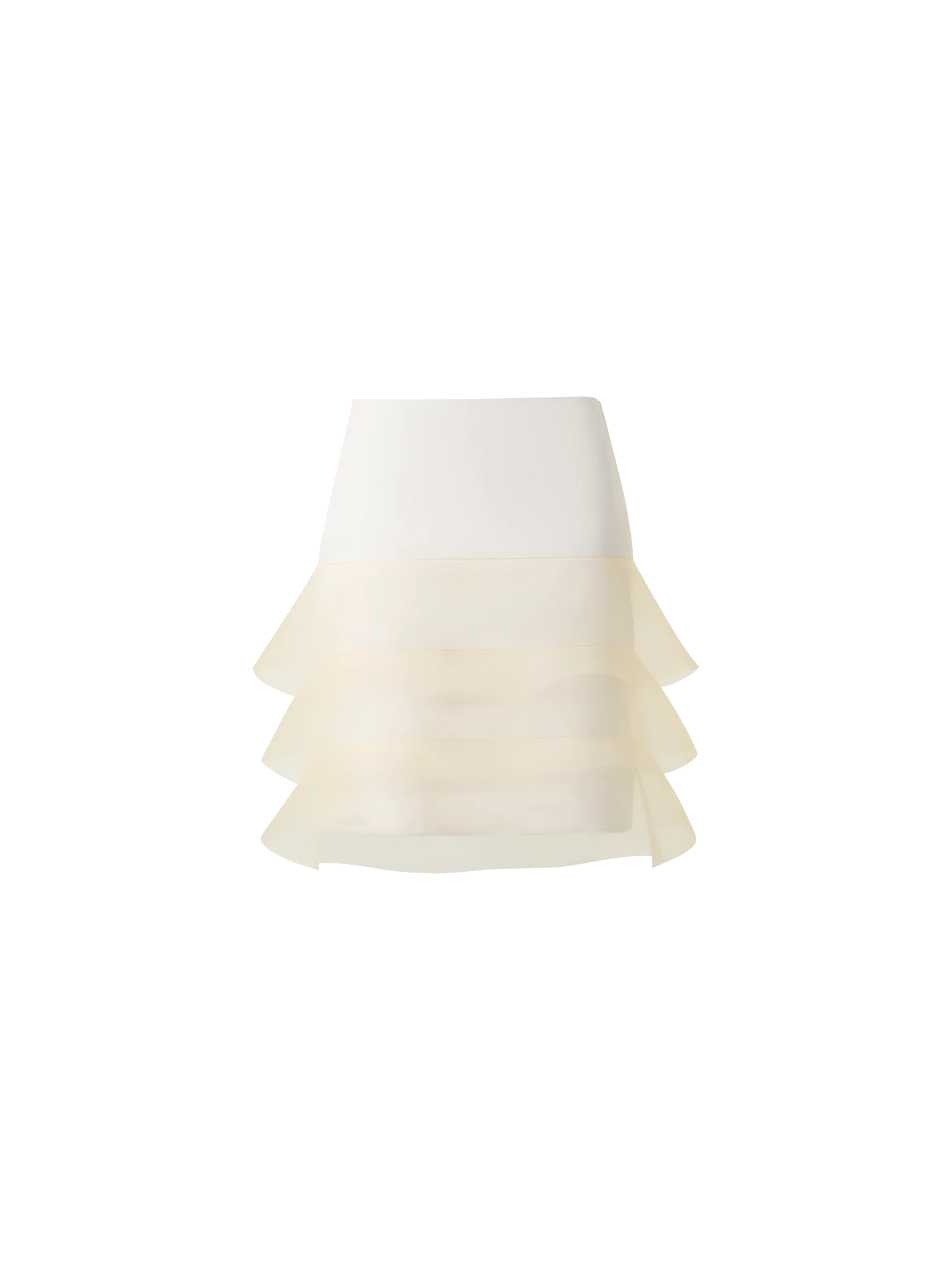 Short Pencil Skirt with Tulle Waves