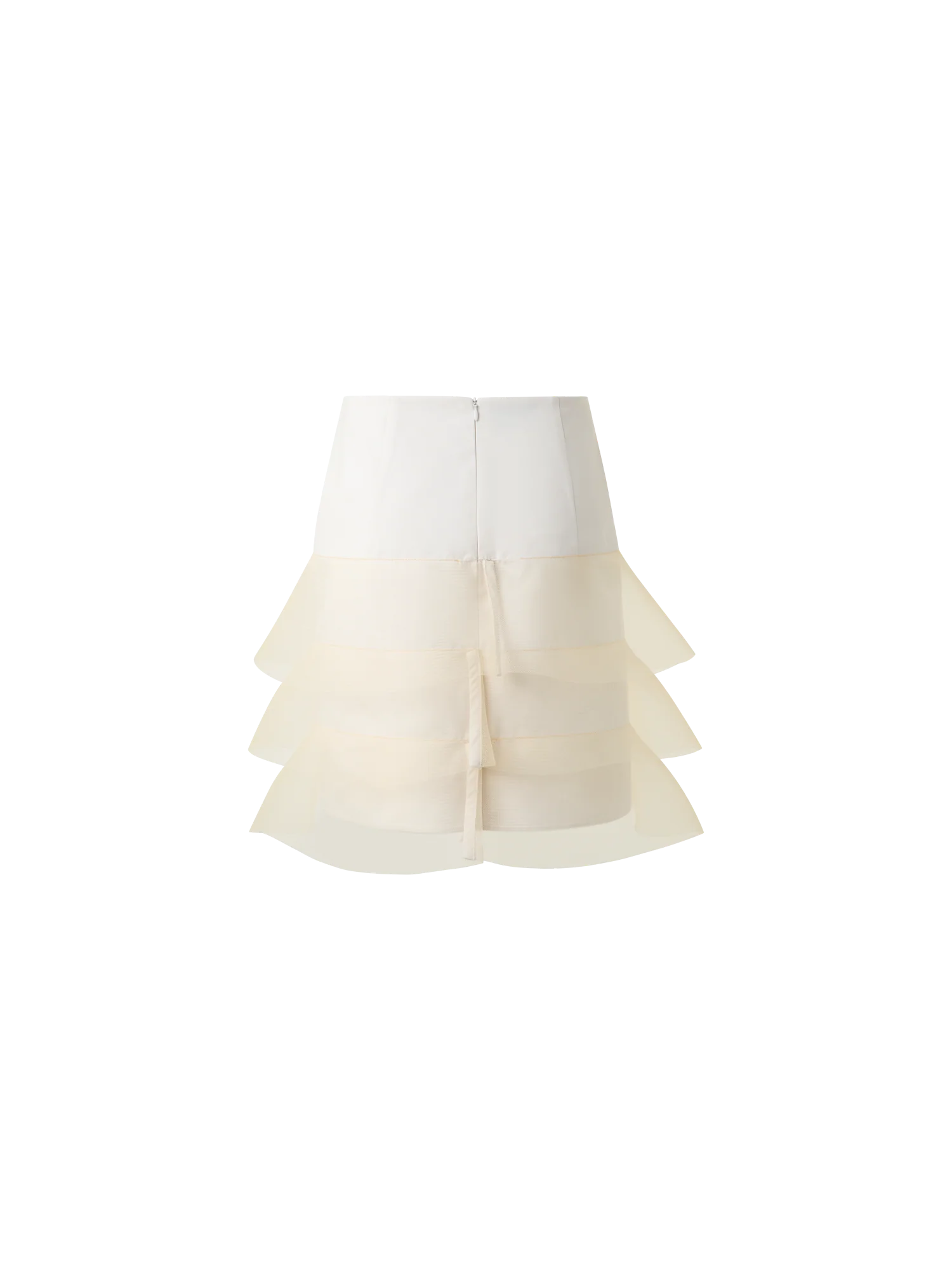 Short Pencil Skirt with Tulle Waves - Image 4