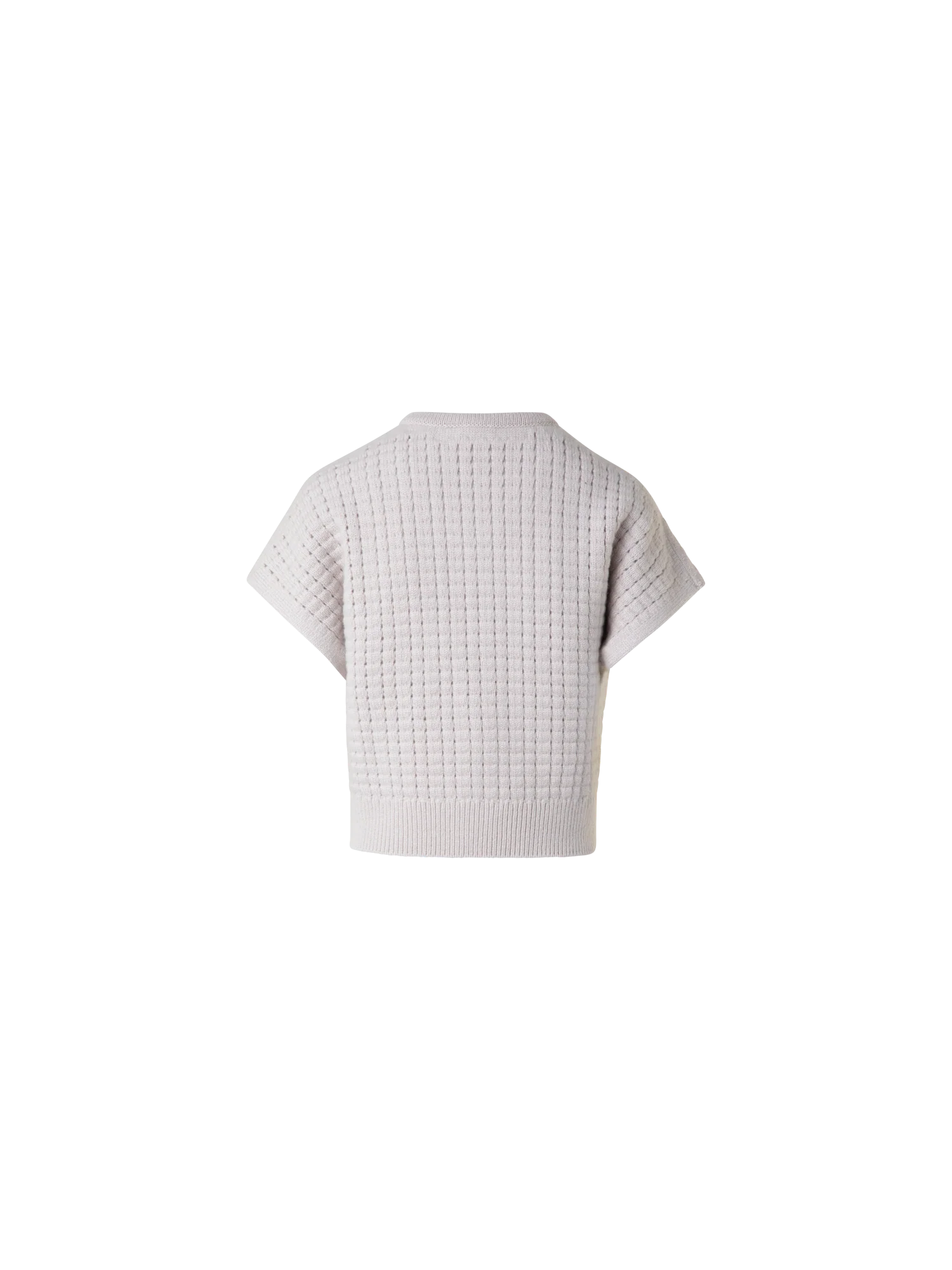 Short Sleeve Cashmere Knit Cardigan - Image 3
