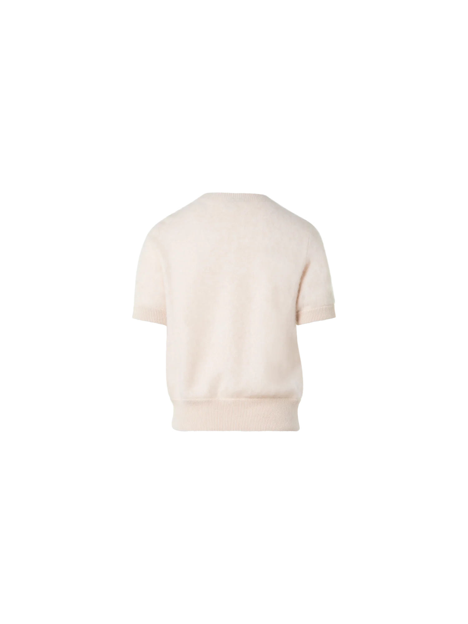 Short-Sleeve Sweater in Cloud Cashmere - Image 4