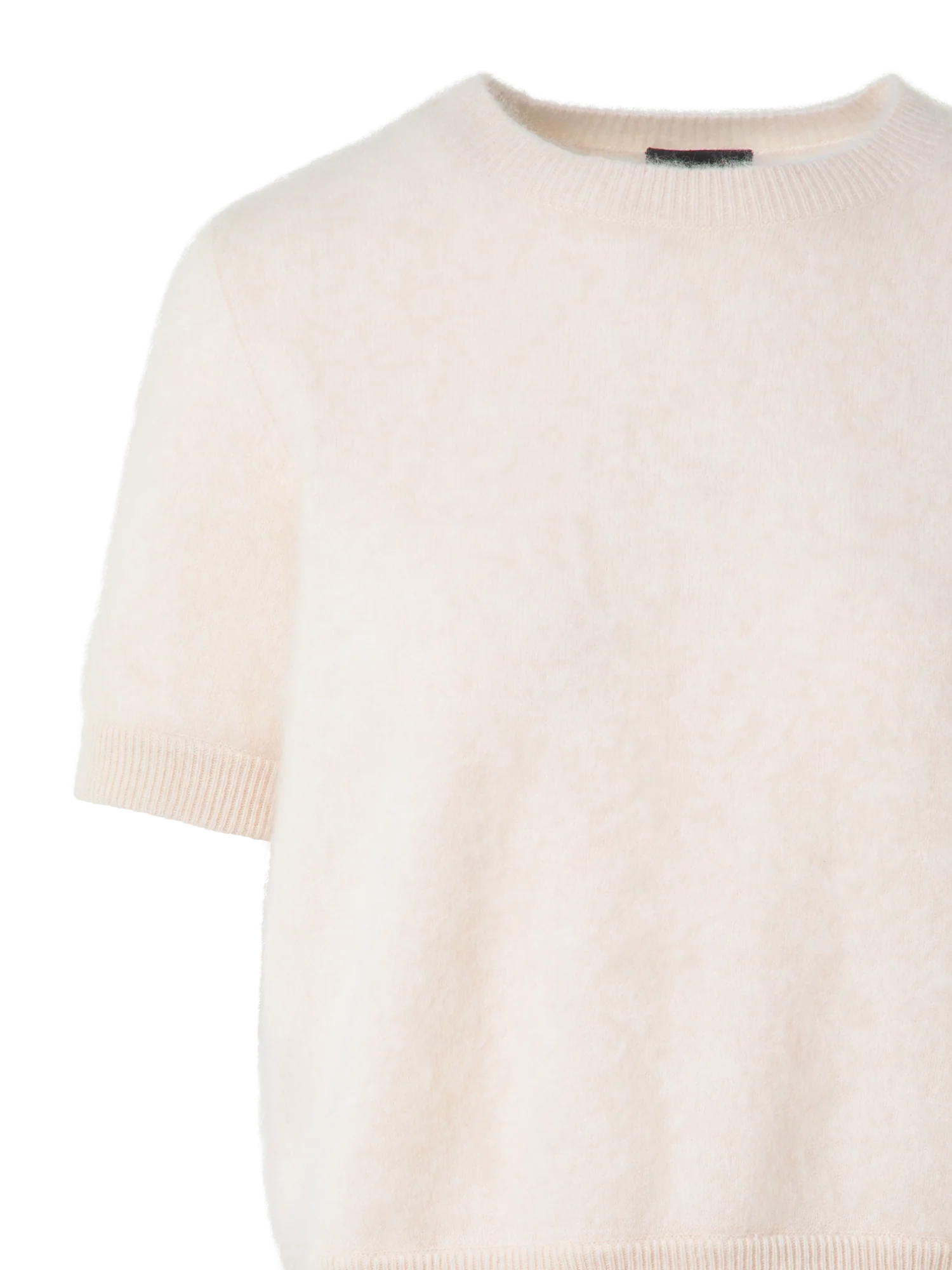 Short-Sleeve Sweater in Cloud Cashmere - Image 5