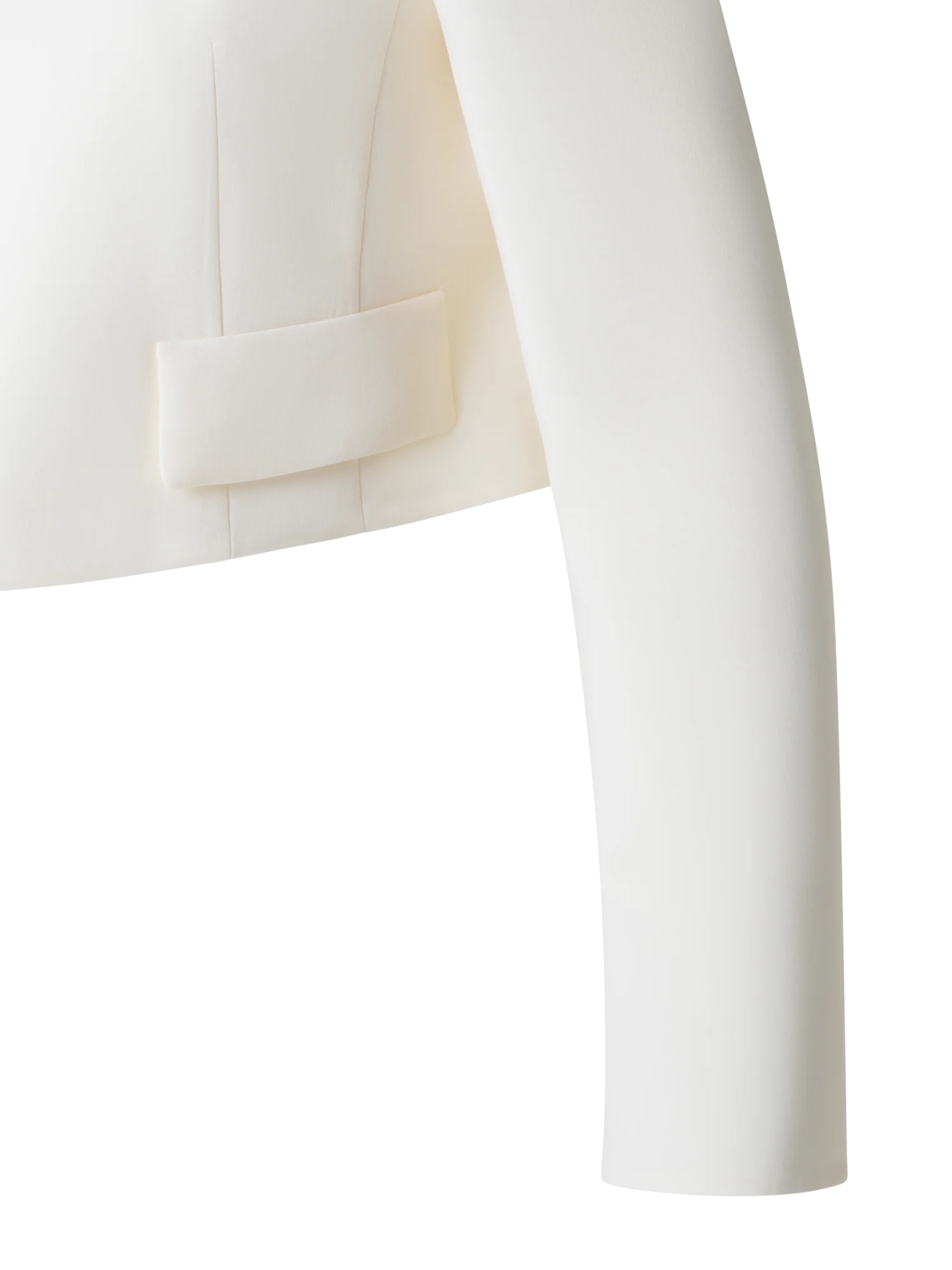 Short Wool Double-Face Cardigan Jacket - Image 2