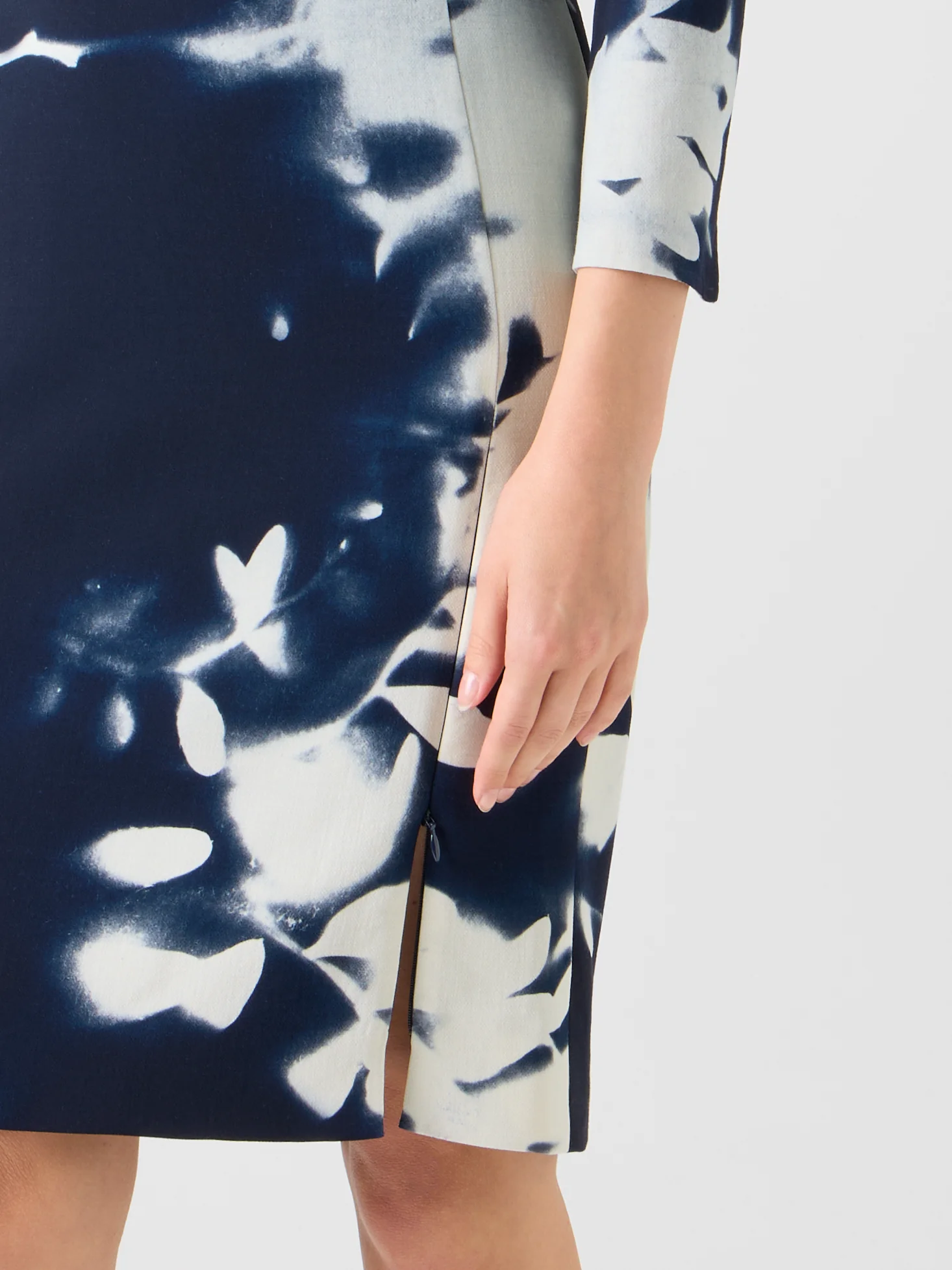 Short Wool Mock Neck Dress in Wildflower Print - Image 5