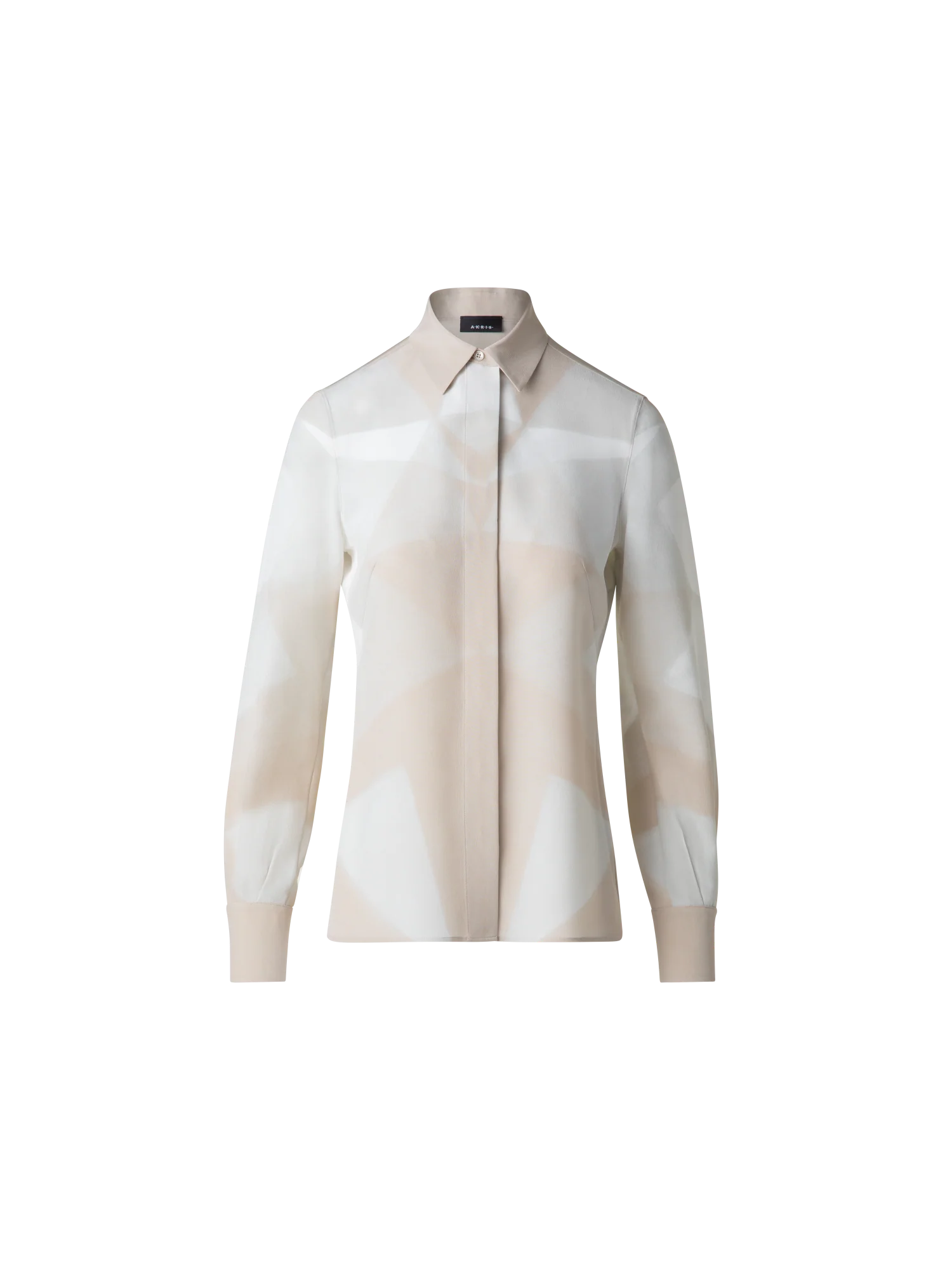 Silk Blouse with Chiaroscuro Print