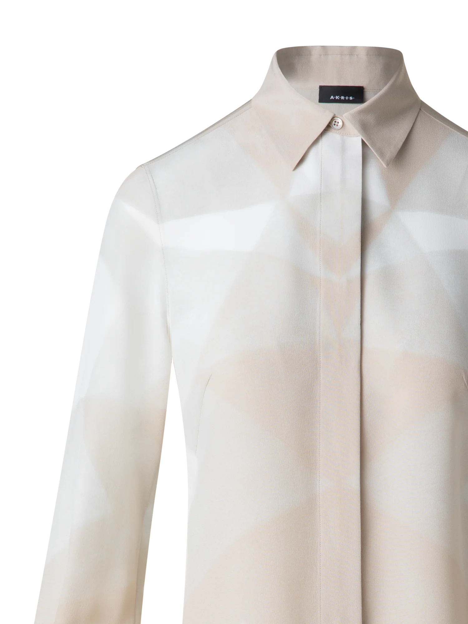 Silk Blouse with Chiaroscuro Print - Image 4