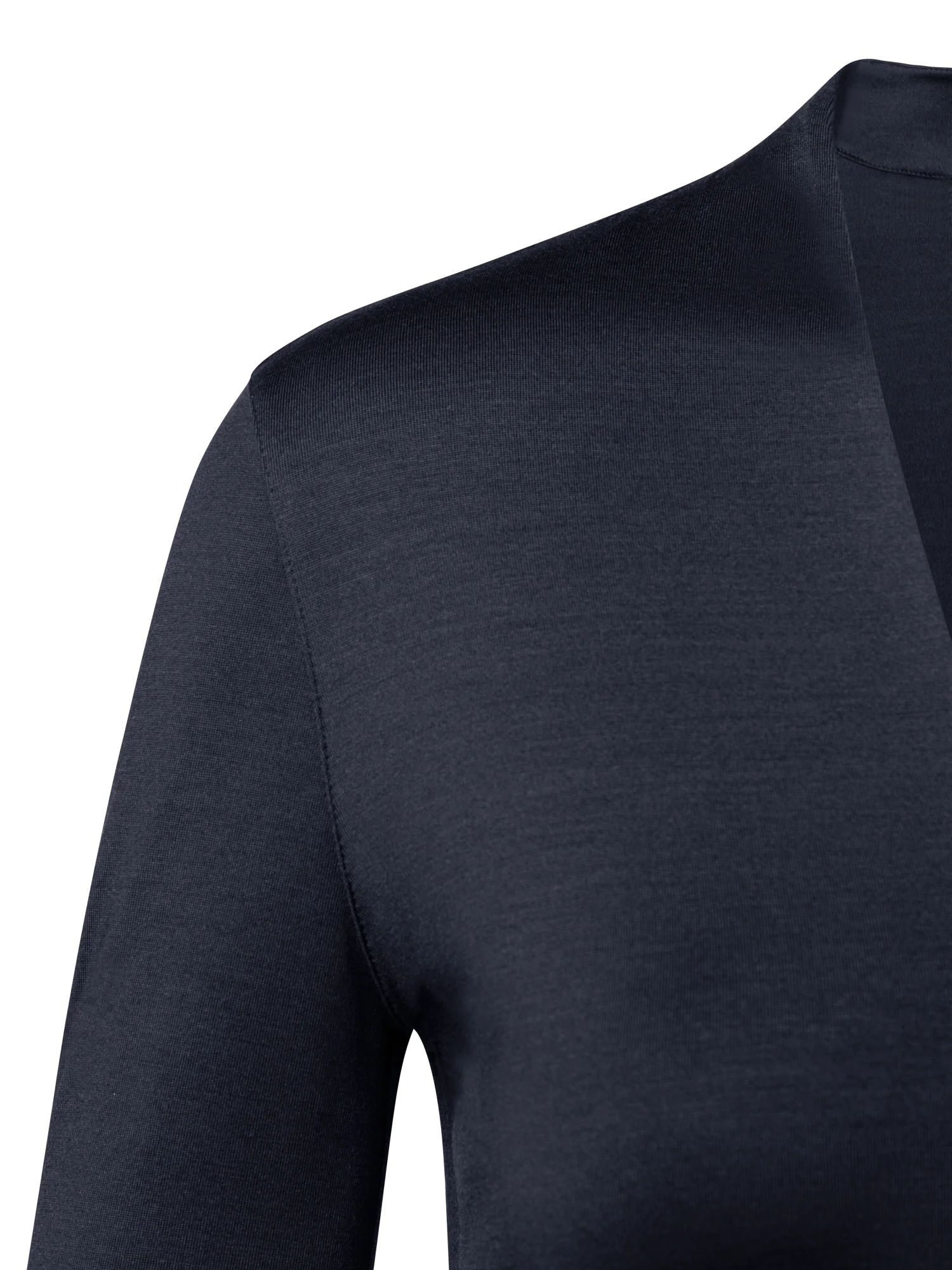 Silk Jersey Stretch Top with V-Neck - Image 4
