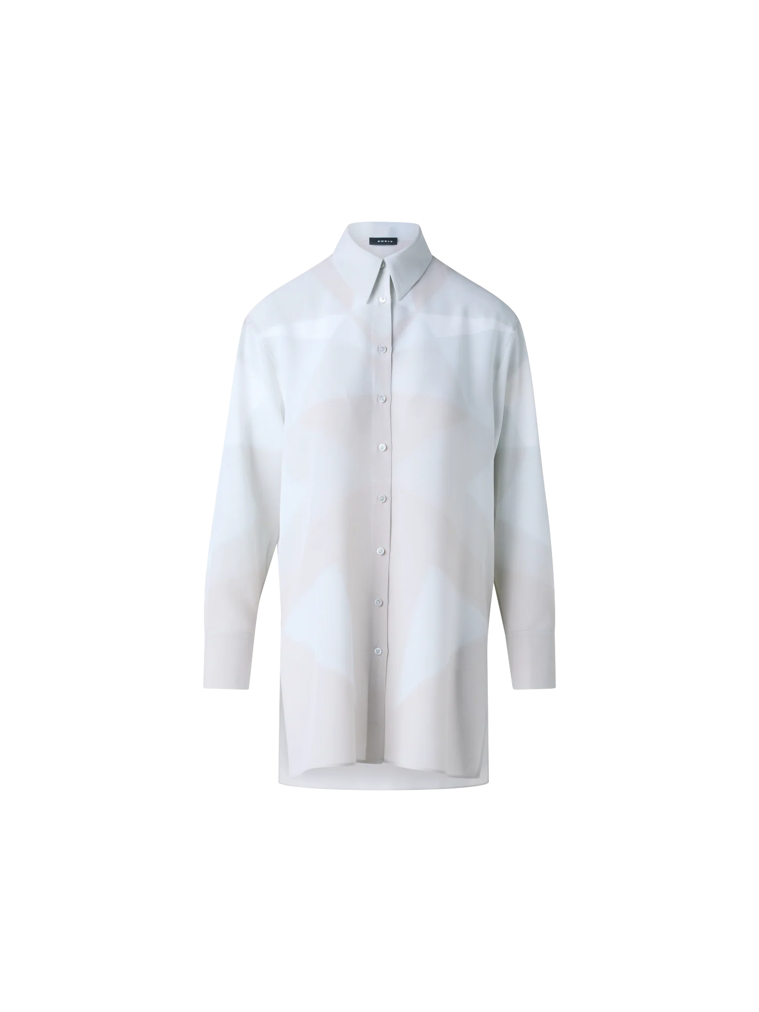 Silk Tunic Blouse with Chiaroscuro Print