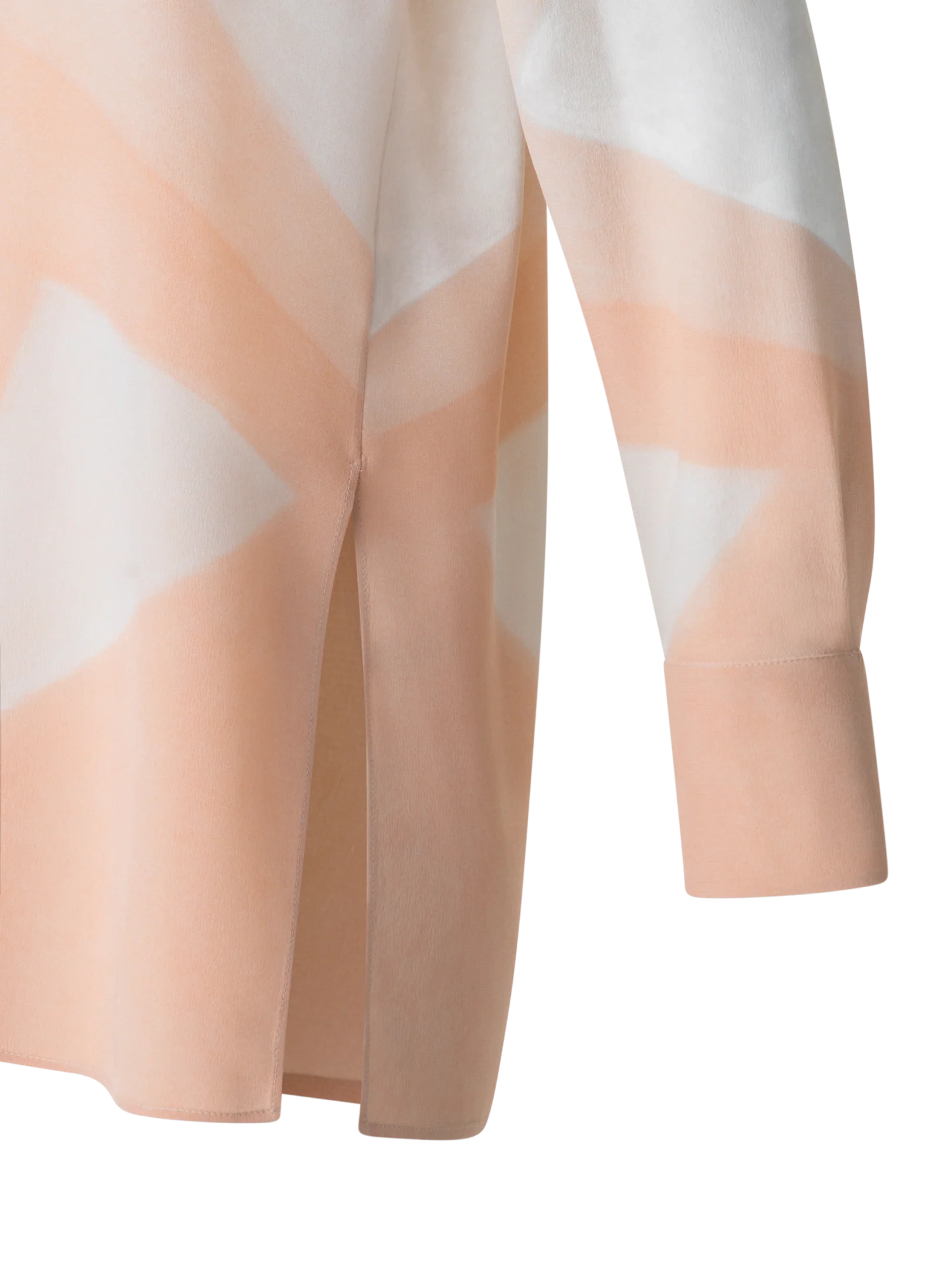 Silk Tunic Blouse with Chiaroscuro Print - Image 2