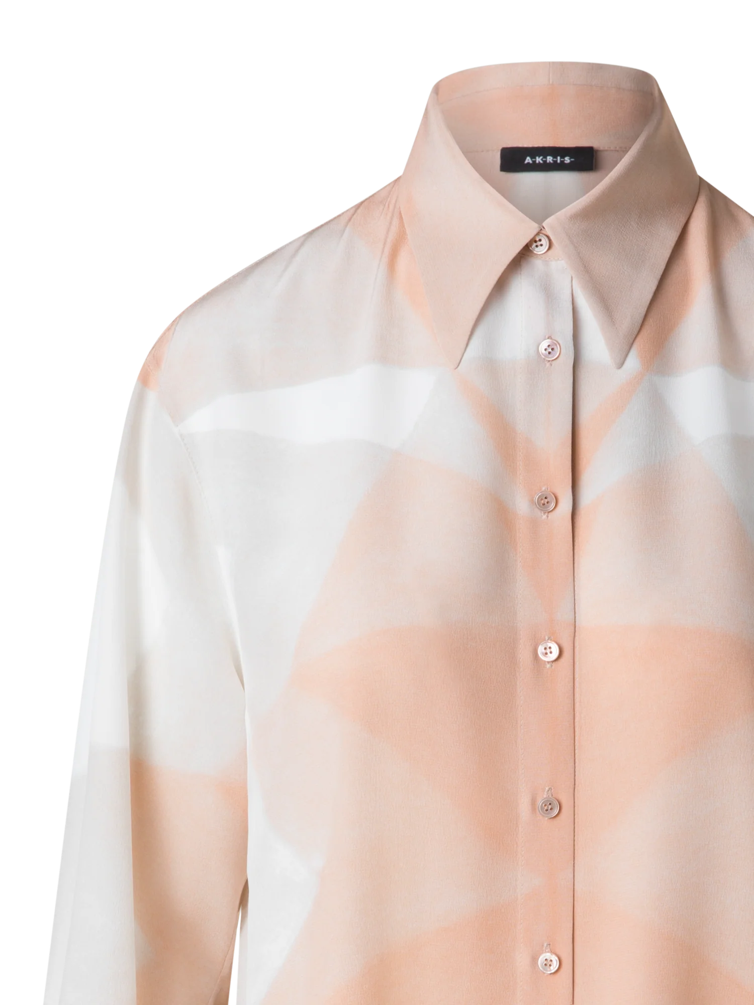Silk Tunic Blouse with Chiaroscuro Print - Image 4